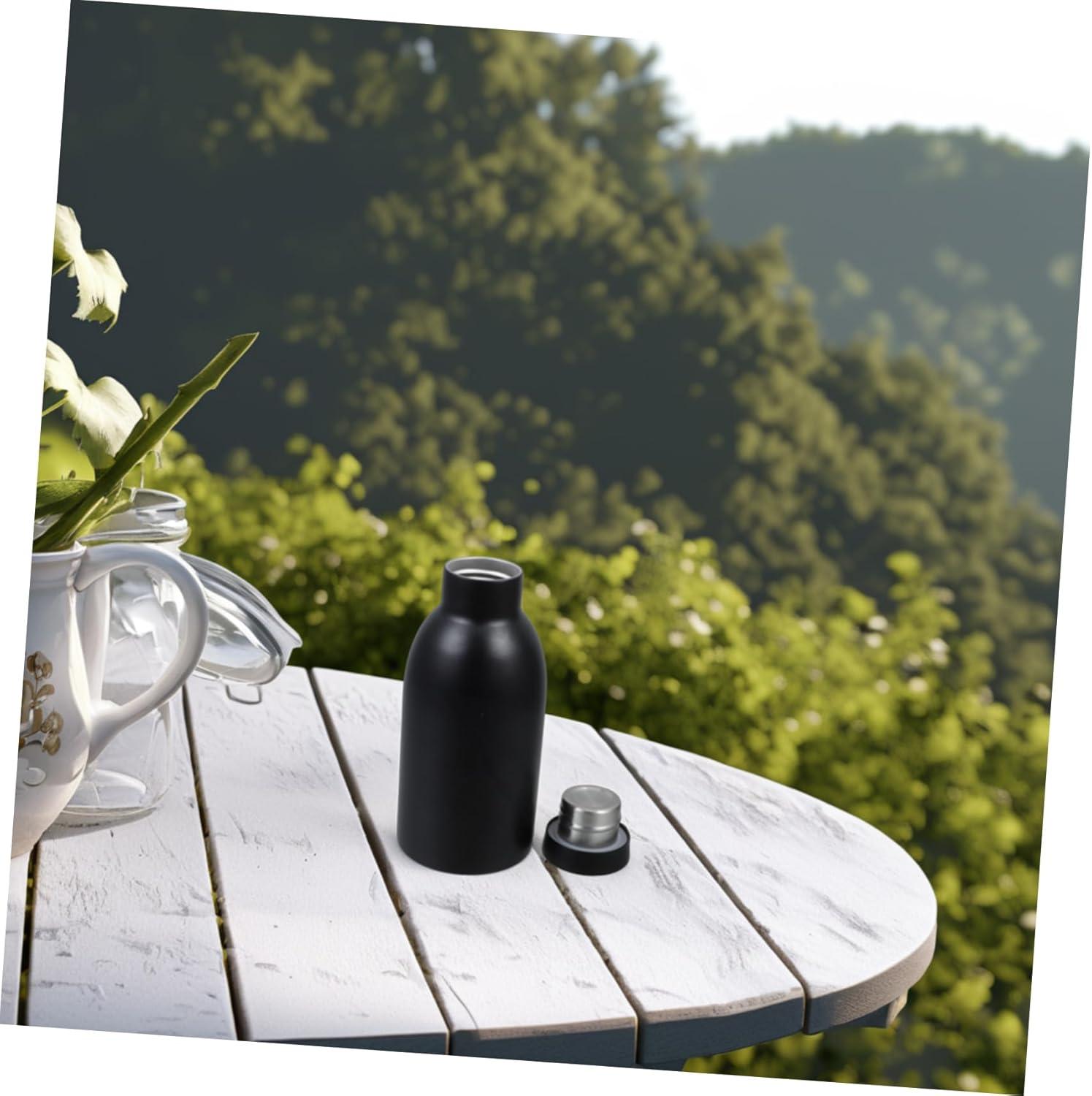 image:imageHappyyami Bouteille Acier Inoxydable Avec Couvercle tanche Pour Activits Sportives Voyage Et Gym Maintient Vos Boissons Chaudes Ou Froides