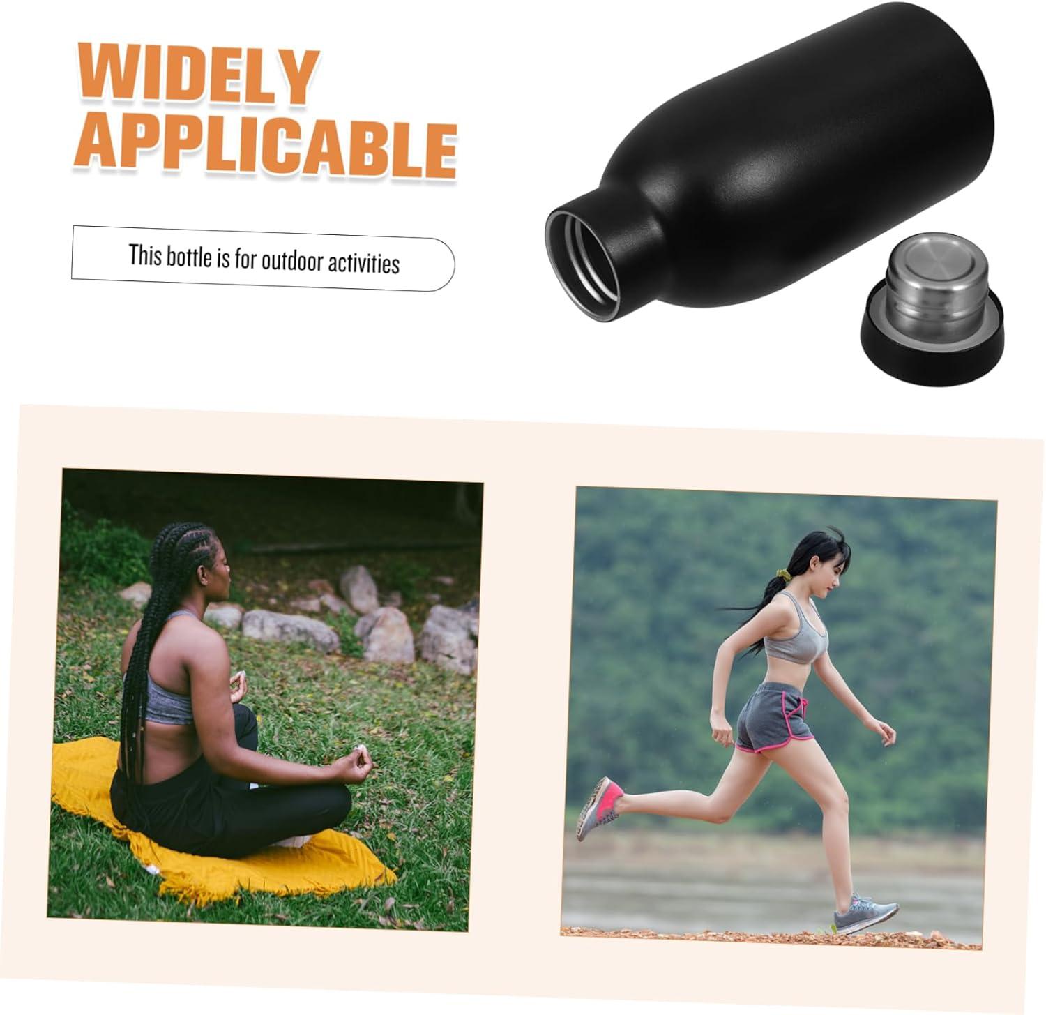 image:imageHappyyami Bouteille Acier Inoxydable Avec Couvercle tanche Pour Activits Sportives Voyage Et Gym Maintient Vos Boissons Chaudes Ou Froides