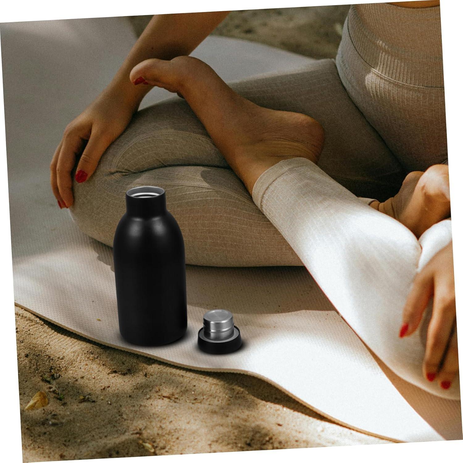 image:imageHappyyami Bouteille Acier Inoxydable Avec Couvercle tanche Pour Activits Sportives Voyage Et Gym Maintient Vos Boissons Chaudes Ou Froides