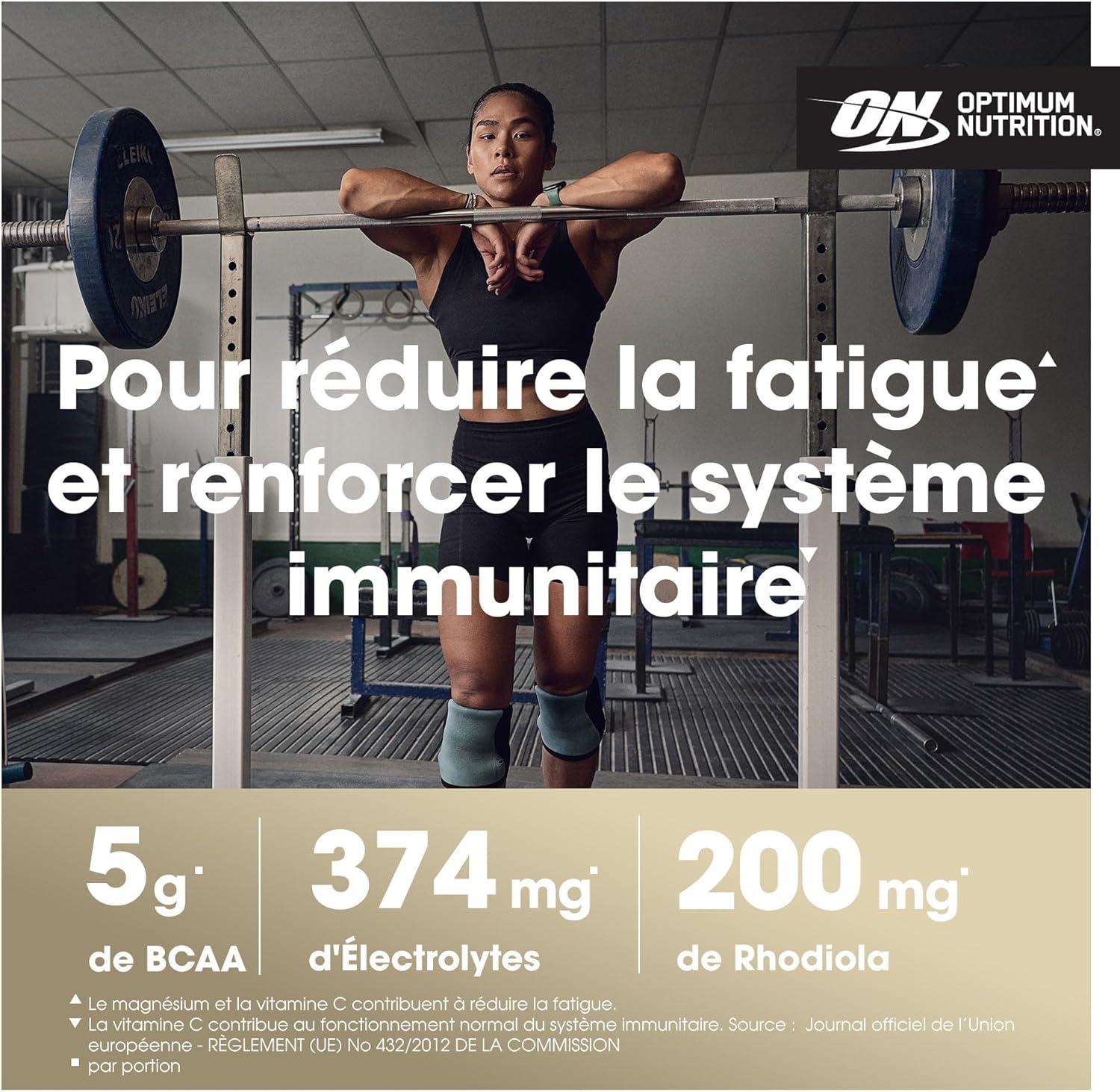 image:imageOptimum Nutrition Gold Standard BCAA en Poudre Got Pche et Fruit de la Passion 266g 28 Doses266 g Lot de 1