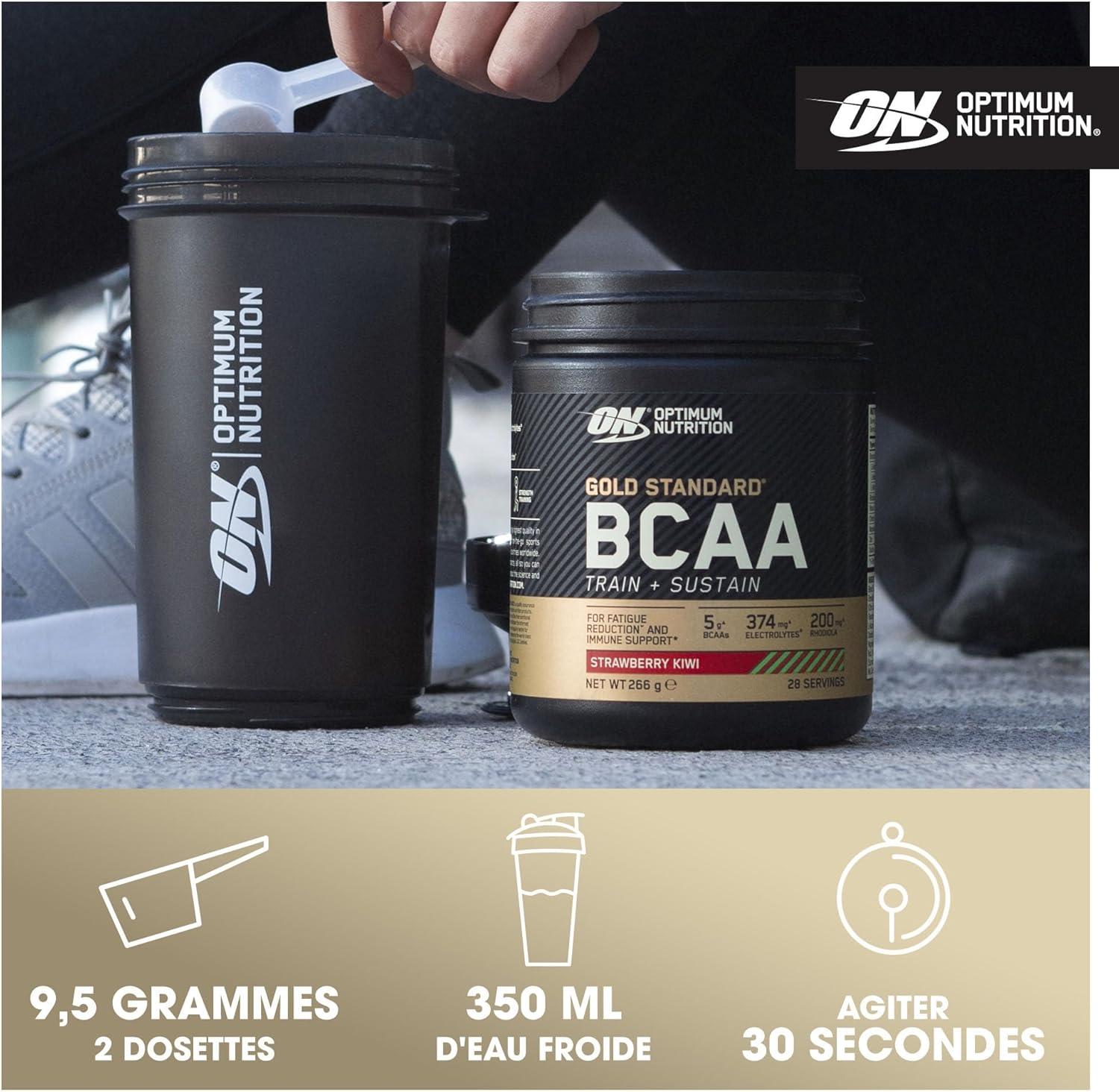 image:imageOptimum Nutrition Gold Standard BCAA en Poudre Got Pche et Fruit de la Passion 266g 28 Doses266 g Lot de 1
