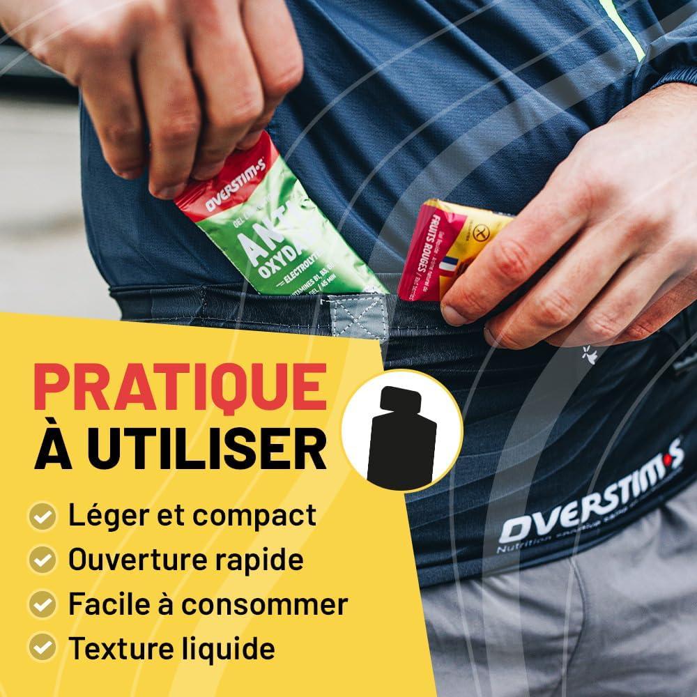 image:imageOverstims Gel Coup de Fouet 10 sachets Gel nergtique pour le sport vlo course pied Energie instantane Efforts intenses et passages difficiles 100 kcalgel Saveur Citron