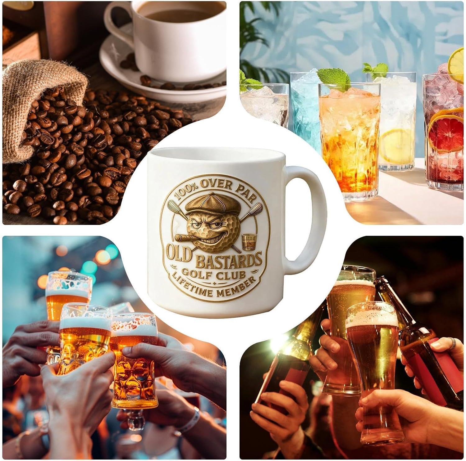 image:imageTasse de golf en cramique Conception de poigne de tasse de boisson sportive cadeau de souvenirs de joueur Rcipient caf et th de 350 ml pour les membres du club bureau cours anniversaire