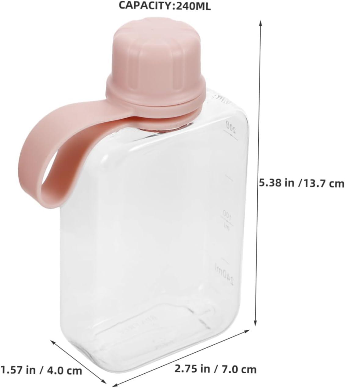 image:imageToyvian 2pices Petite Bouteille Eau Plate De Voyage tanche Et Lgre pour Boissons Sportives Voyages Travail Et Camping