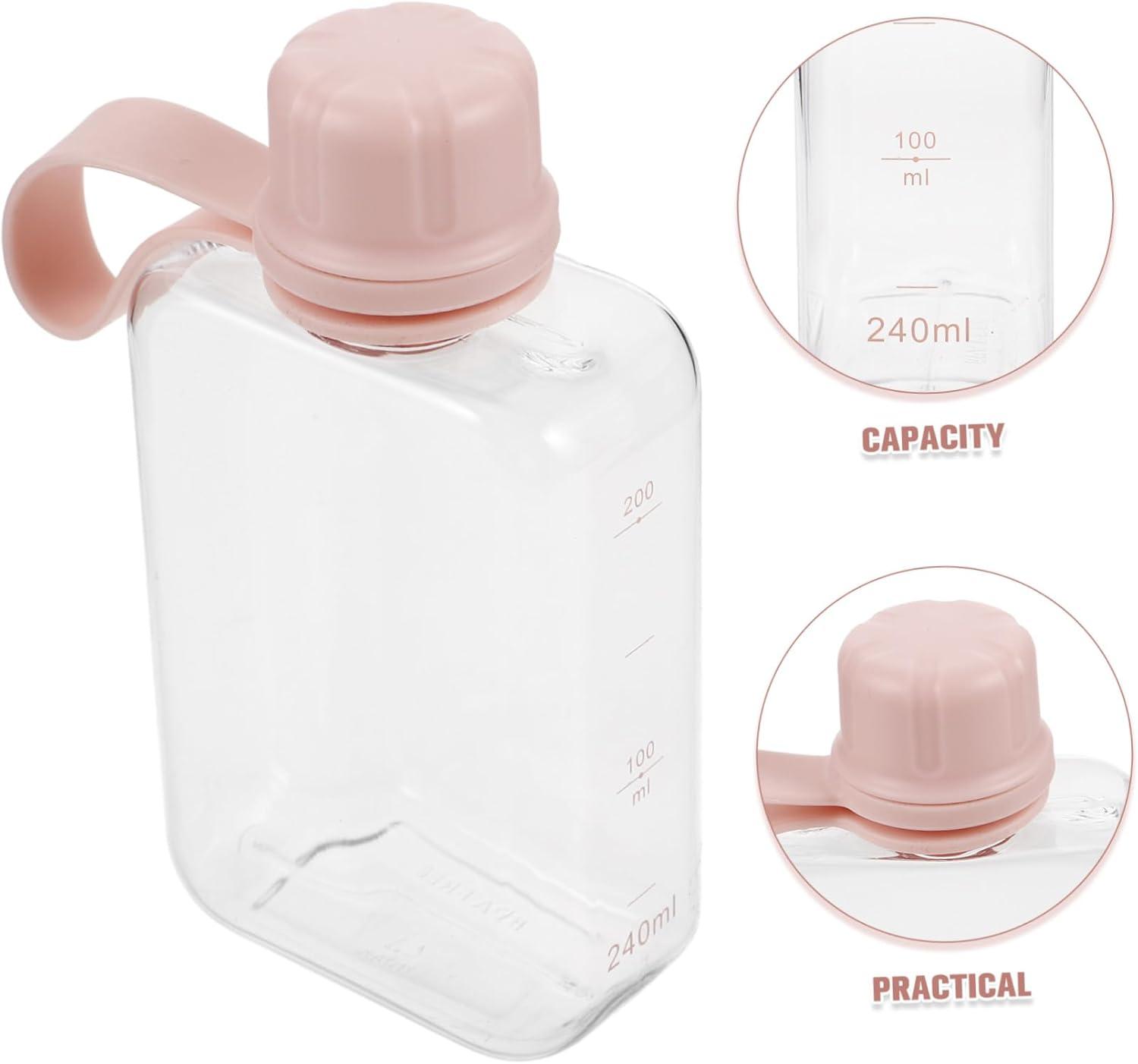 image:imageToyvian 2pices Petite Bouteille Eau Plate De Voyage tanche Et Lgre pour Boissons Sportives Voyages Travail Et Camping