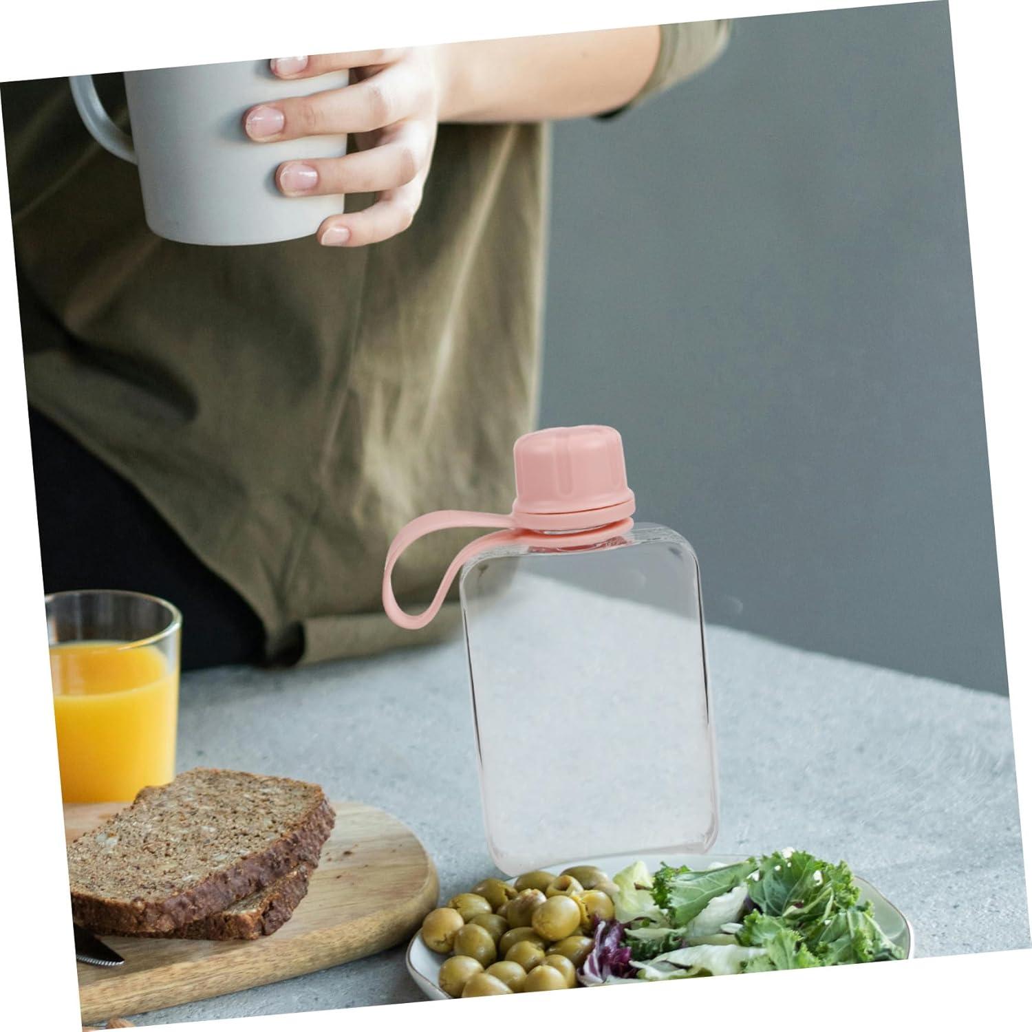 image:imageToyvian 2pices Petite Bouteille Eau Plate De Voyage tanche Et Lgre pour Boissons Sportives Voyages Travail Et Camping