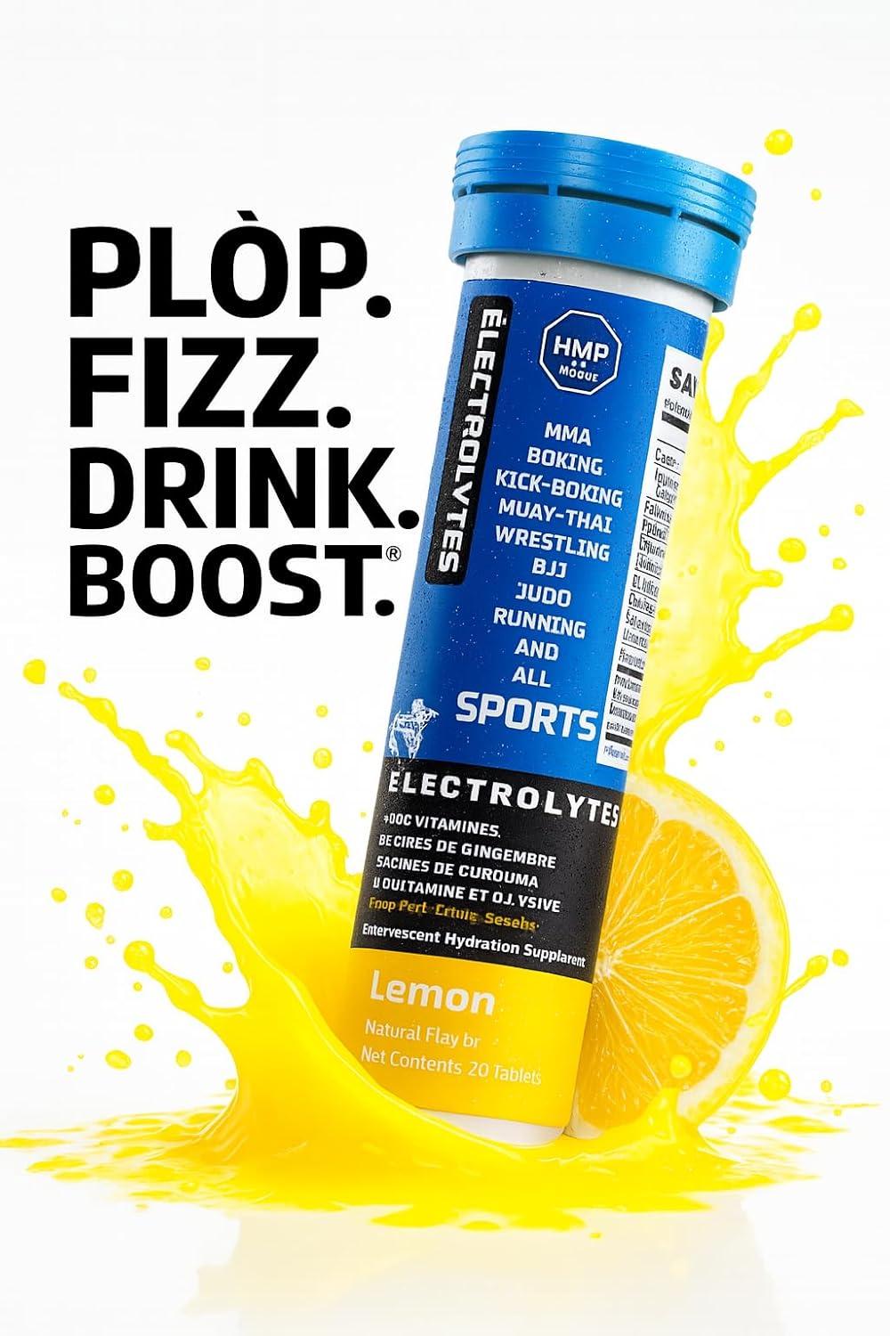 image:imagelectrolytes Ultime Hydratation HMP Vitamines A C D E LGlutamine ampamp LLysine HCl Magnsium Zinc Slnium Gingembre Curcuma Sureau Rcupration ampamp Performance Pastilles Effervescentes