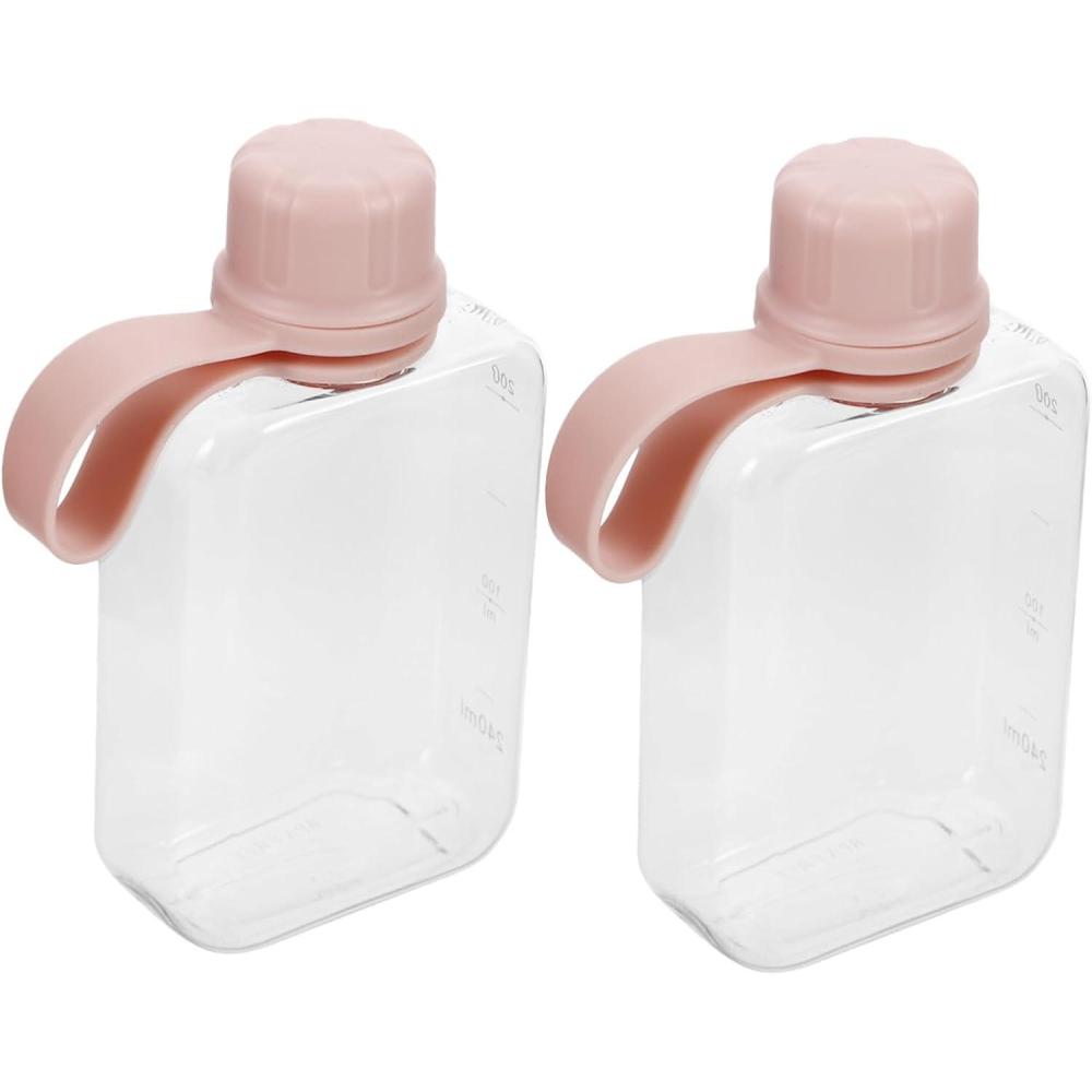 image:imageBESPORTBLE 2pices Petite Bouteille Eau Plate De Voyage De tanche Et Lgre pour Boissons Sportives Voyages Travail Et Camping