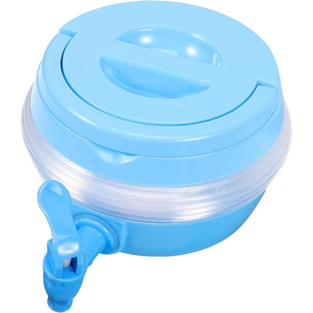 image:imageDistributeur Pliable avec Robinet Rcipient Portable pour Boisson Sportive pour Camping Randonne et Ftes Extrieur Robuste et Pratique Bleu