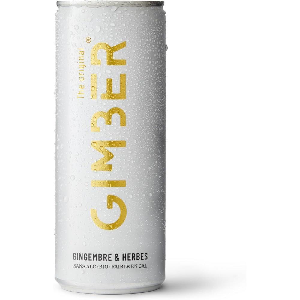 image:imageGIMBER PrtBoire Focus Lot de 12 canettes de 250ml 3L Canette au gingembre Boisson gazeuse au gingembre rafrachissante bio partir dingrdients naturels Faible en calories Lot de 12Gingembre
