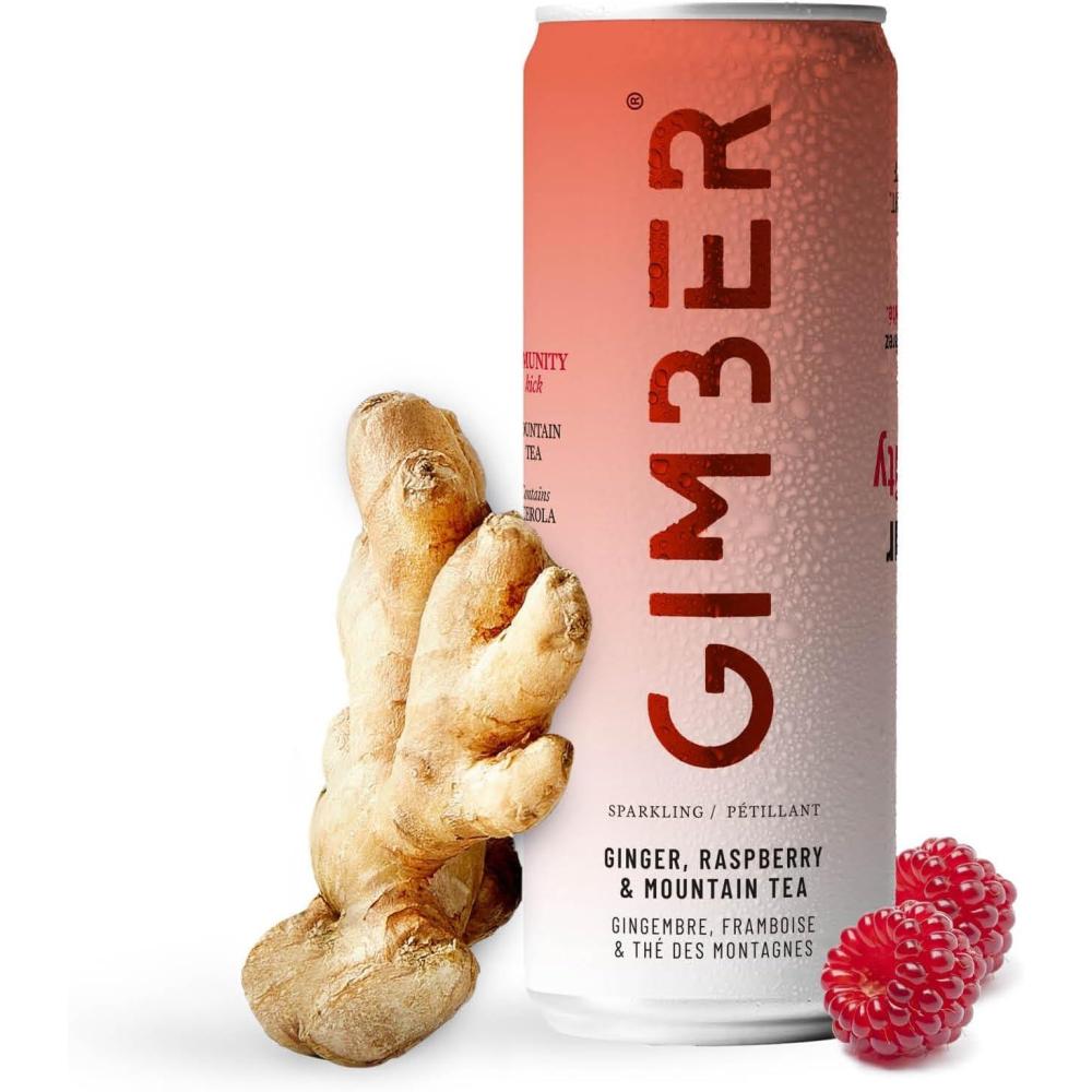 image:imageGIMBER PrtBoire Focus Lot de 12 canettes de 250ml 3L Canette au gingembre Boisson gazeuse au gingembre rafrachissante bio partir dingrdients naturels Faible en calories Lot de 12Immunity