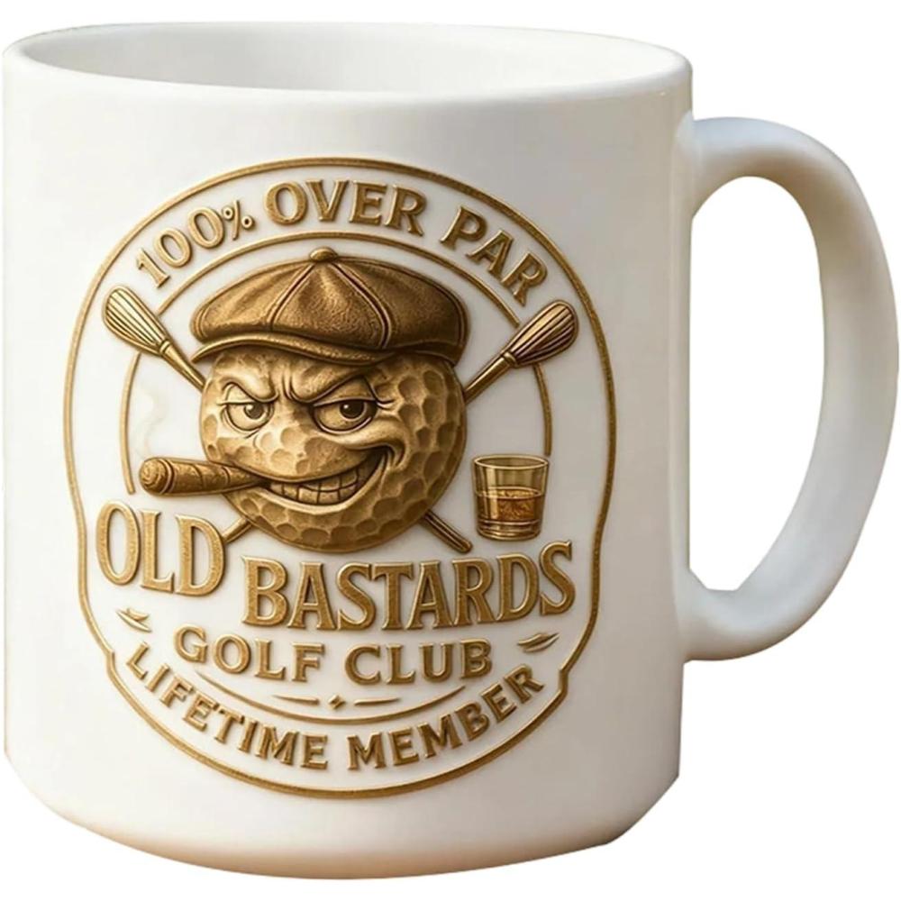 image:imageTasse de golf en cramique  Conception de poigne de tasse de boisson sportive cadeau de souvenirs de joueur  Rcipient  caf et th de 350 ml pour les membres du club bureau cours anniversaire