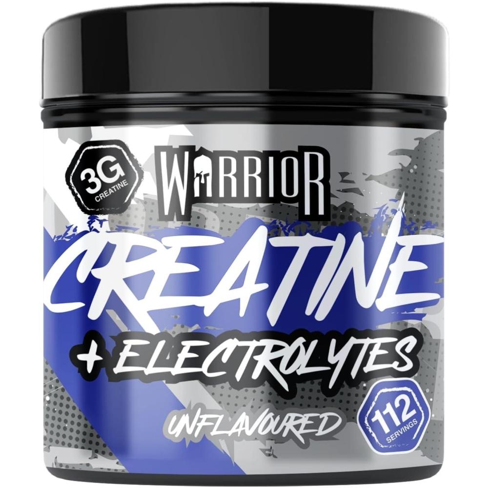 image:imageWarrior Cratine Monohydrate lectrolytes 360 g 80 Portions Supplment Sportif PrEntranement pour Hydratation Performance et Rcupration Musculaire Non aromatise