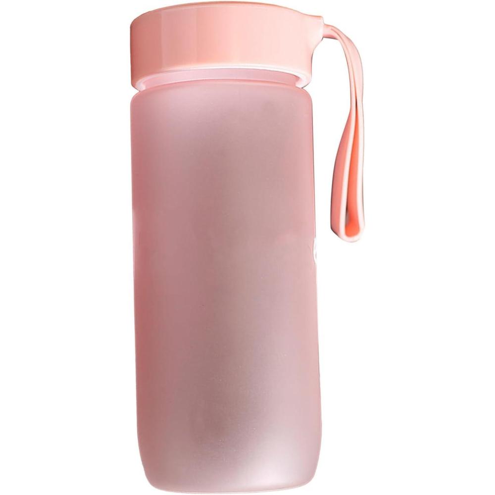 image:imageplplaaoo Bouteille deau en Plastique 600 ML de Fuite de Fuite de Boisson Sportive rutilisable Bouteille avec Sangle de Transport pour cole de gymnat de Voyage MatRose