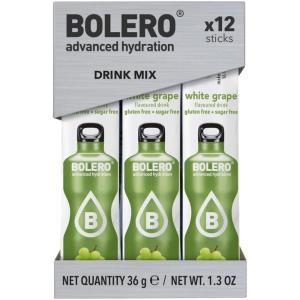 Bolero Drink Dragonfruit – 12 x 9 g – Suffisant pour 1,5 l – 2,5 l boisson sans sucre et sans gaz carbonique – Sans aspartame – Sucré à la stévia(White Grape)