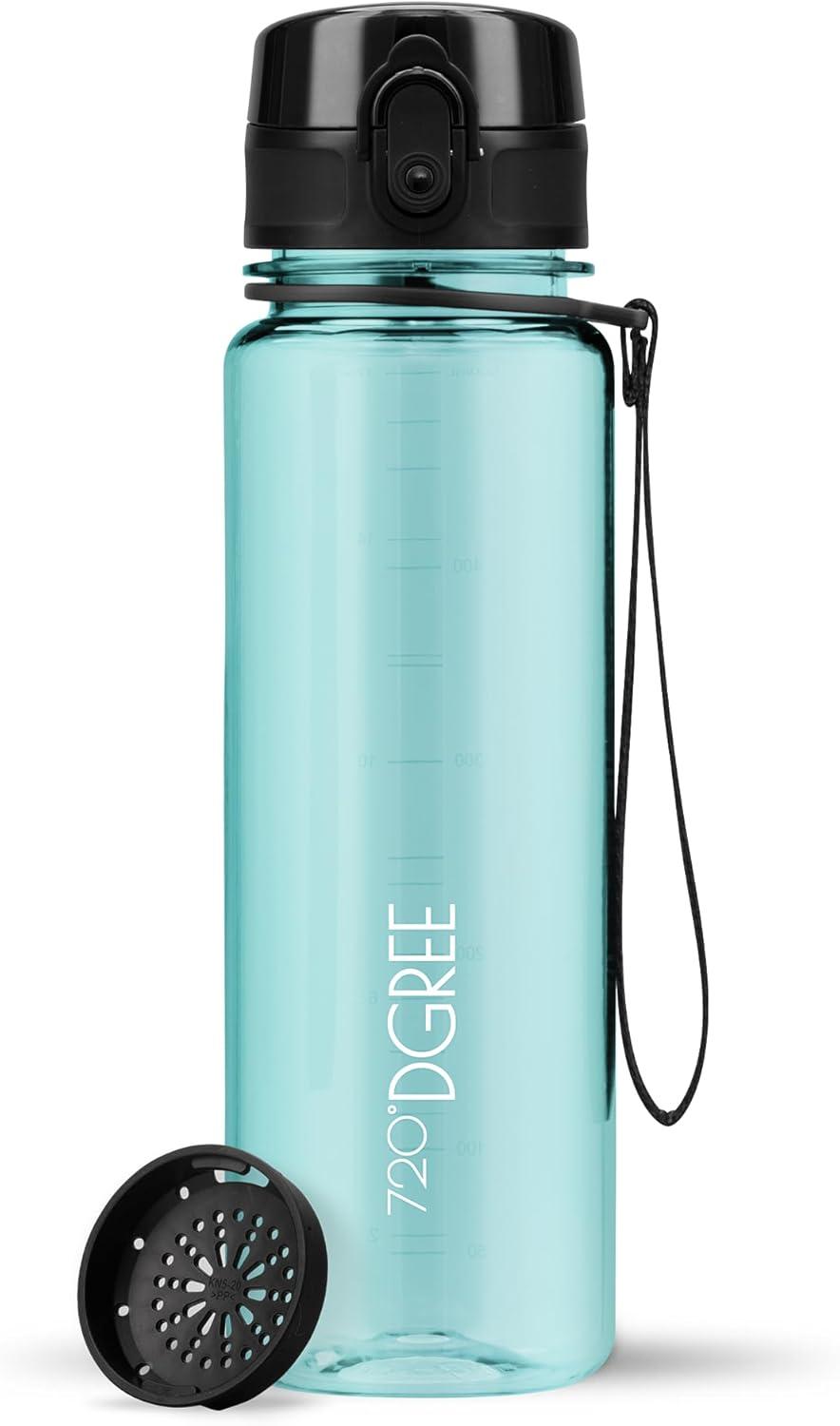 image:image720DGREE Gourde Bouteille dEau uberBottle TamisFruits 350ml 500ml 650ml 1l 15l 2l Sans BPA tanche AntiFuite Rutilisable Lgre Idal pour cole Sport Fitness Gym Travail11 Ocean Blue Bleu Crystalclear