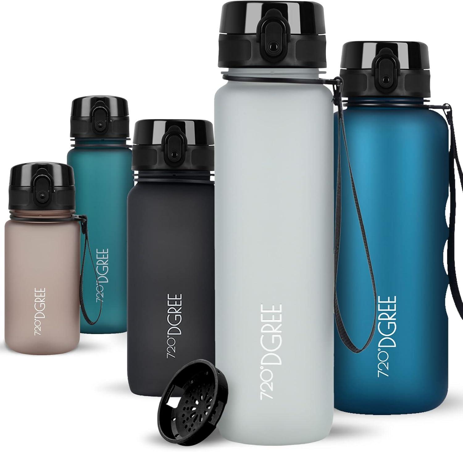 image:image720DGREE Gourde Bouteille dEau uberBottle TamisFruits 350ml 500ml 650ml 1l 15l 2l Sans BPA tanche AntiFuite Rutilisable Lgre Idal pour cole Sport Fitness Gym TravailLight Gray Gris Softtouch