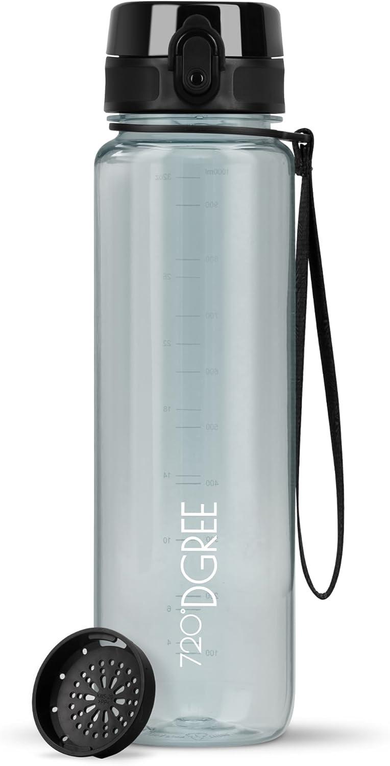 image:image720DGREE Gourde Bouteille dEau uberBottle TamisFruits 350ml 500ml 650ml 1l 15l 2l Sans BPA tanche AntiFuite Rutilisable Lgre Idal pour cole Sport Fitness Gym Travail12 Ice Blue Bleu Crystalclear