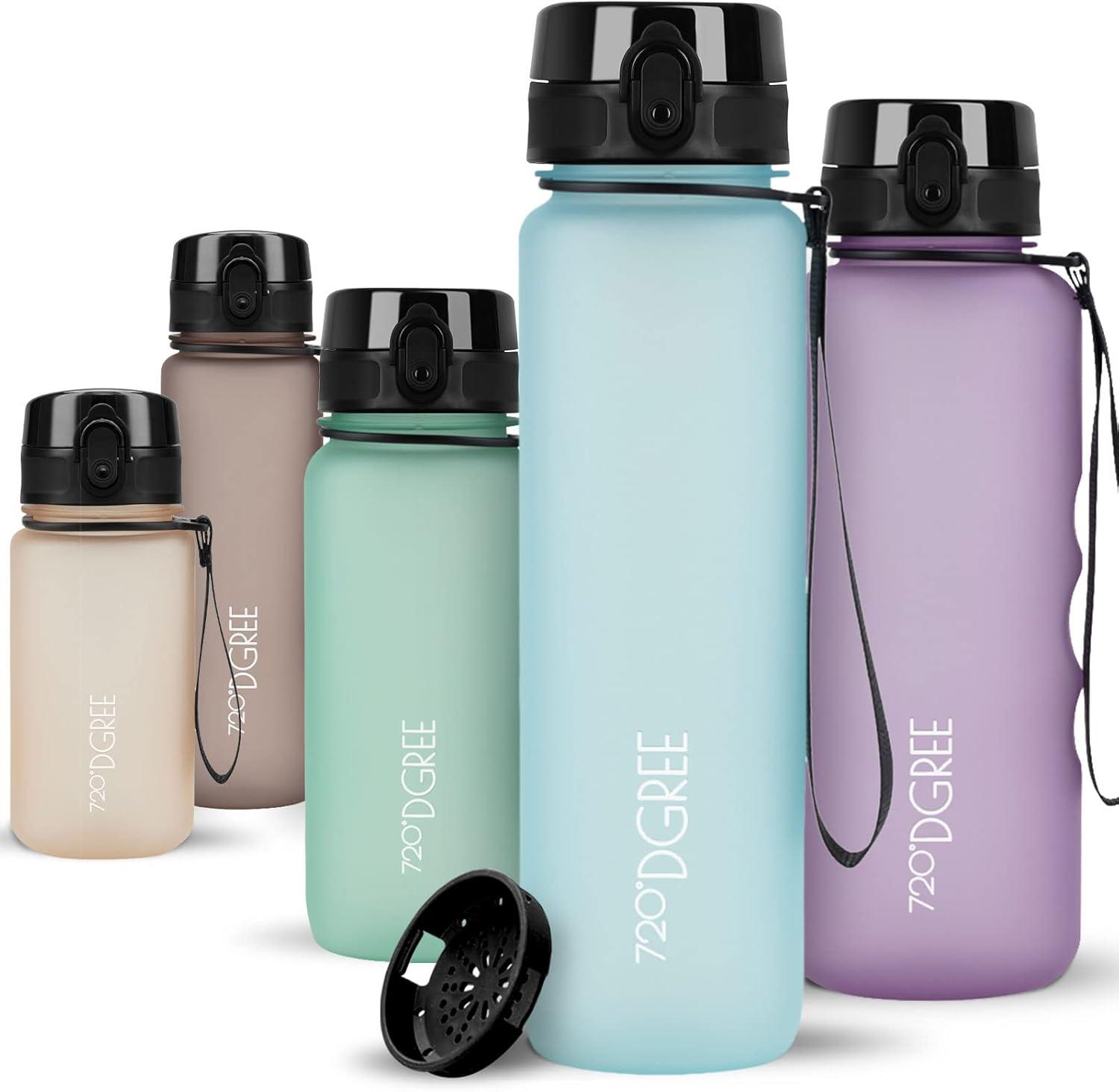 image:image720DGREE Gourde Bouteille dEau uberBottle TamisFruits 350ml 500ml 650ml 1l 15l 2l Sans BPA tanche AntiFuite Rutilisable Lgre Idal pour cole Sport Fitness Gym Travail12 Ice Blue Bleu Softtouch