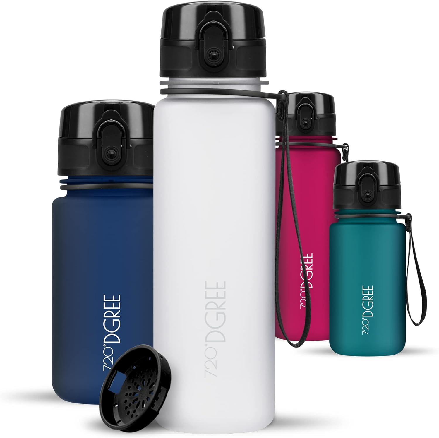 image:image720DGREE Gourde Bouteille dEau uberBottle TamisFruits 350ml 500ml 650ml 1l 15l 2l Sans BPA tanche AntiFuite Rutilisable Lgre Idal pour cole Sport Fitness Gym Travail02 Snow White Blanc Softtouch