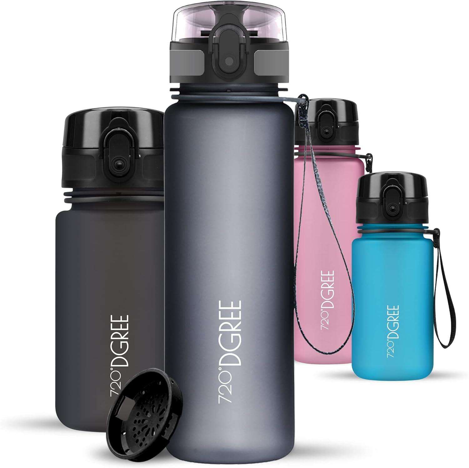 image:image720DGREE Gourde Bouteille dEau uberBottle TamisFruits 350ml 500ml 650ml 1l 15l 2l Sans BPA tanche AntiFuite Rutilisable Lgre Idal pour cole Sport Fitness Gym Travail01 Stone Gray Gris Softtouch