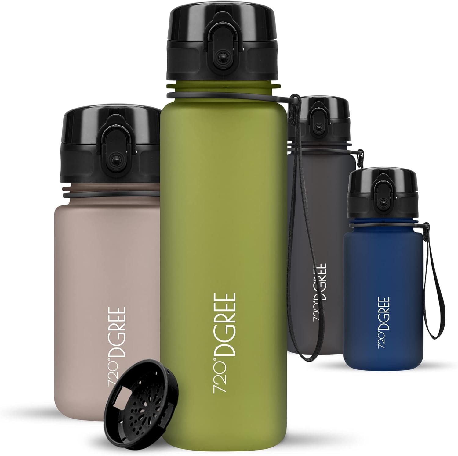image:image720DGREE Gourde Bouteille dEau uberBottle TamisFruits 350ml 500ml 650ml 1l 15l 2l Sans BPA tanche AntiFuite Rutilisable Lgre Idal pour cole Sport Fitness Gym Travail05 Olive Green Vert Softtouch