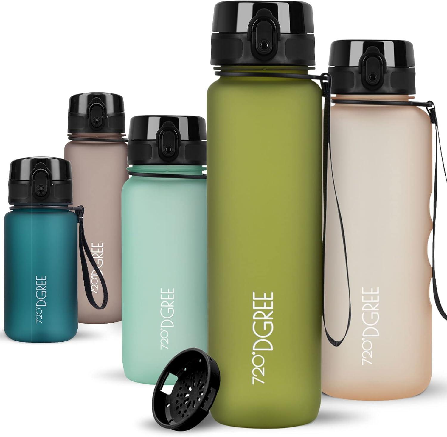image:image720DGREE Gourde Bouteille dEau uberBottle TamisFruits 350ml 500ml 650ml 1l 15l 2l Sans BPA tanche AntiFuite Rutilisable Lgre Idal pour cole Sport Fitness Gym Travail05 Olive Green Vert Softtouch