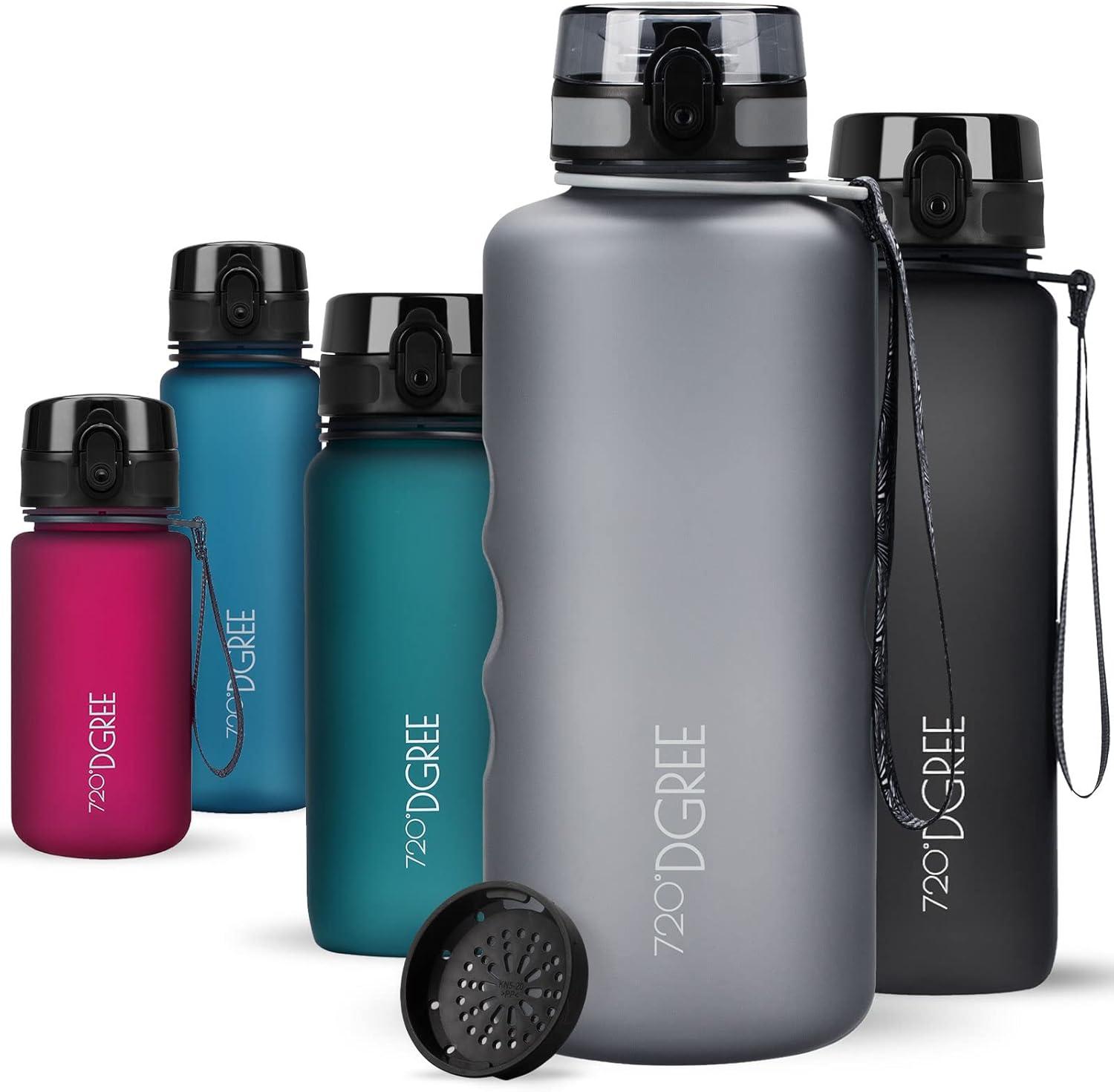 image:image720DGREE Gourde Bouteille dEau uberBottle TamisFruits 350ml 500ml 650ml 1l 15l 2l Sans BPA tanche AntiFuite Rutilisable Lgre Idal pour cole Sport Fitness Gym Travail01 Stone Gray Gris Softtouch