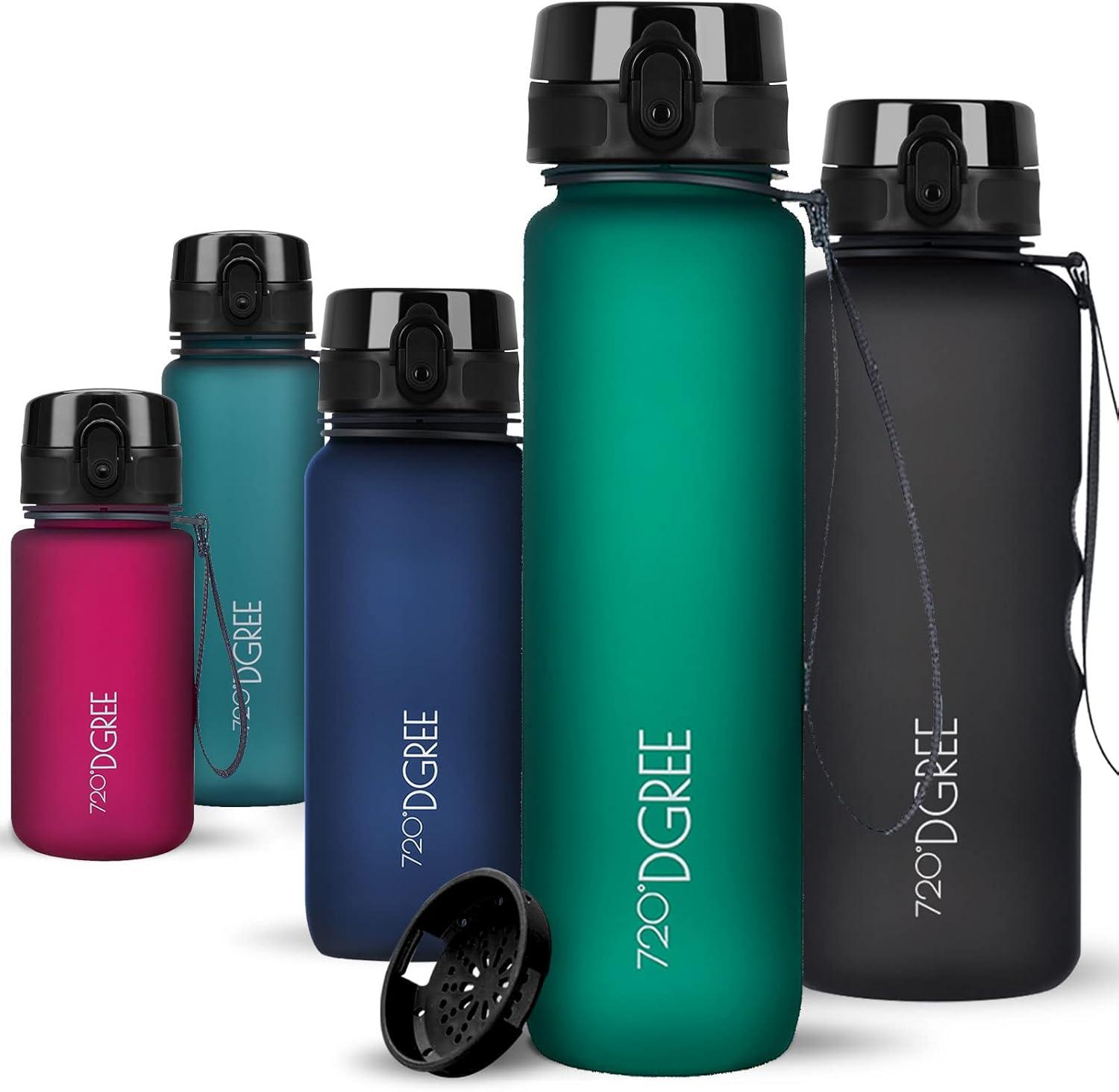 image:image720DGREE Gourde Bouteille dEau uberBottle TamisFruits 350ml 500ml 650ml 1l 15l 2l Sans BPA tanche AntiFuite Rutilisable Lgre Idal pour cole Sport Fitness Gym Travail07 Emerald Green Vert Softtouch