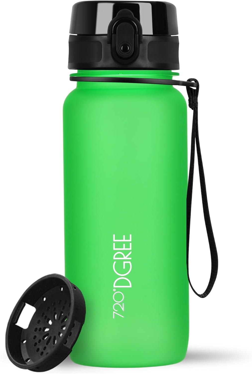 image:image720DGREE Gourde Bouteille dEau uberBottle TamisFruits 350ml 500ml 650ml 1l 15l 2l Sans BPA tanche AntiFuite Rutilisable Lgre Idal pour cole Sport Fitness Gym TravailClassic Green Vert Softtouch