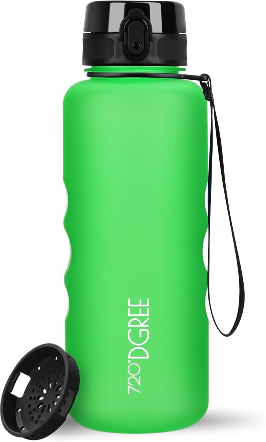 image:image720DGREE Gourde Bouteille dEau uberBottle TamisFruits 350ml 500ml 650ml 1l 15l 2l Sans BPA tanche AntiFuite Rutilisable Lgre Idal pour cole Sport Fitness Gym TravailClassic Green Vert Softtouch