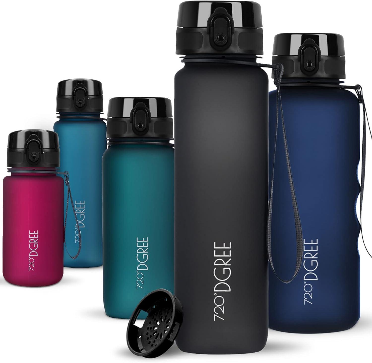 image:image720DGREE Gourde Bouteille dEau uberBottle TamisFruits 350ml 500ml 650ml 1l 15l 2l Sans BPA tanche AntiFuite Rutilisable Lgre Idal pour cole Sport Fitness Gym Travail26 Onyx Black Noir Softtouch