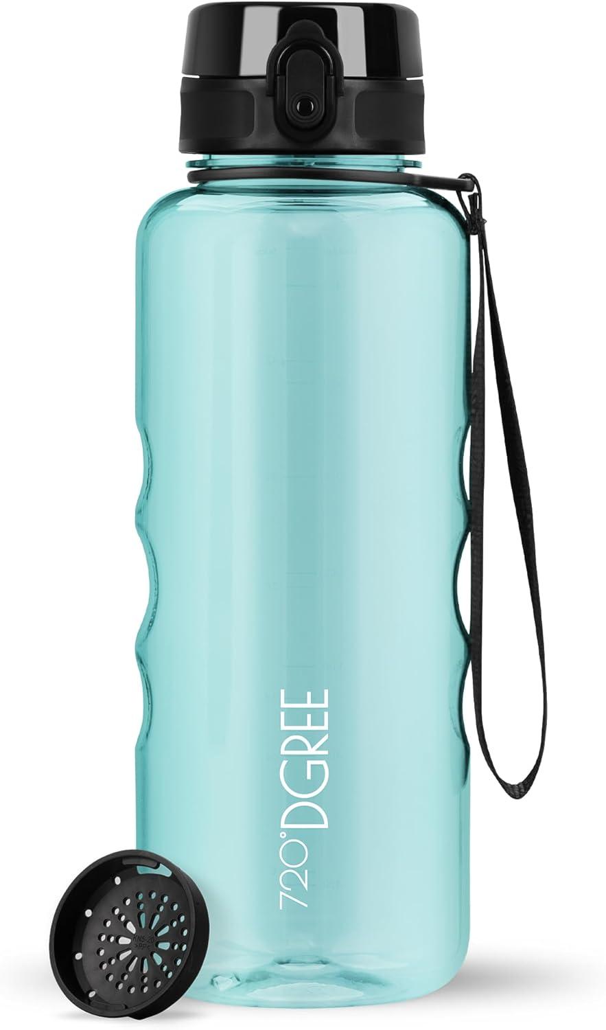 image:image720DGREE Gourde Bouteille dEau uberBottle TamisFruits 350ml 500ml 650ml 1l 15l 2l Sans BPA tanche AntiFuite Rutilisable Lgre Idal pour cole Sport Fitness Gym Travail11 Ocean Blue Bleu Crystalclear