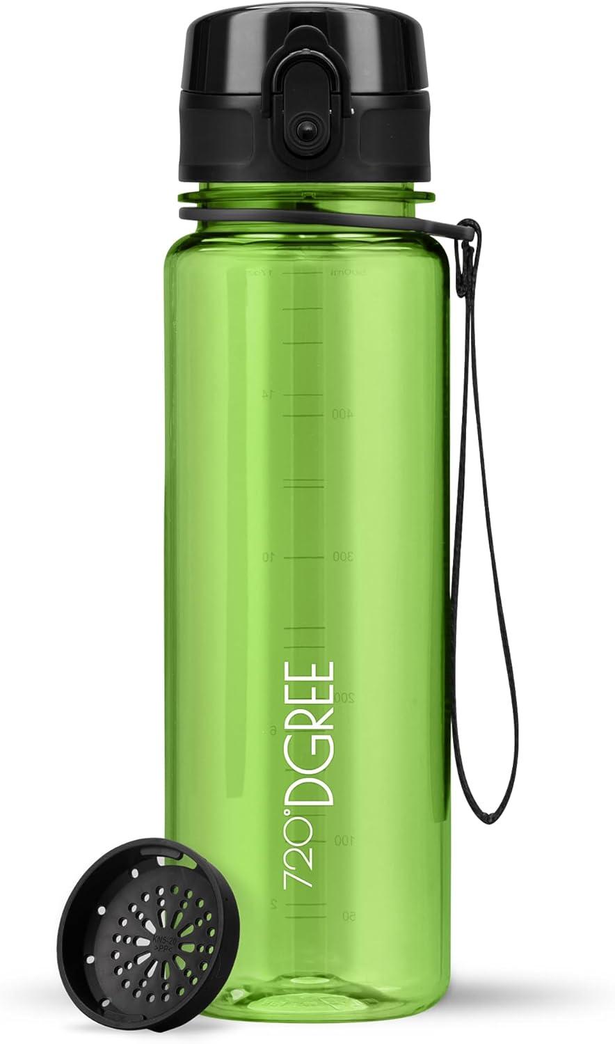 image:image720DGREE Gourde Bouteille dEau uberBottle TamisFruits 350ml 500ml 650ml 1l 15l 2l Sans BPA tanche AntiFuite Rutilisable Lgre Idal pour cole Sport Fitness Gym Travail04 Apple Green Vert Crystalclear