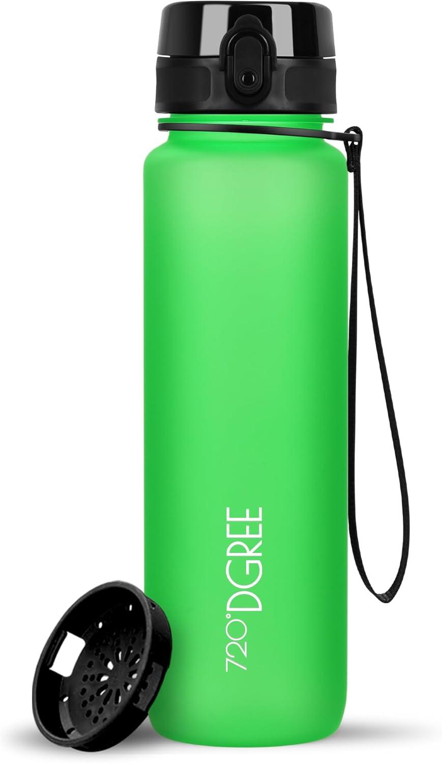 image:image720DGREE Gourde Bouteille dEau uberBottle TamisFruits 350ml 500ml 650ml 1l 15l 2l Sans BPA tanche AntiFuite Rutilisable Lgre Idal pour cole Sport Fitness Gym TravailClassic Green Vert Softtouch