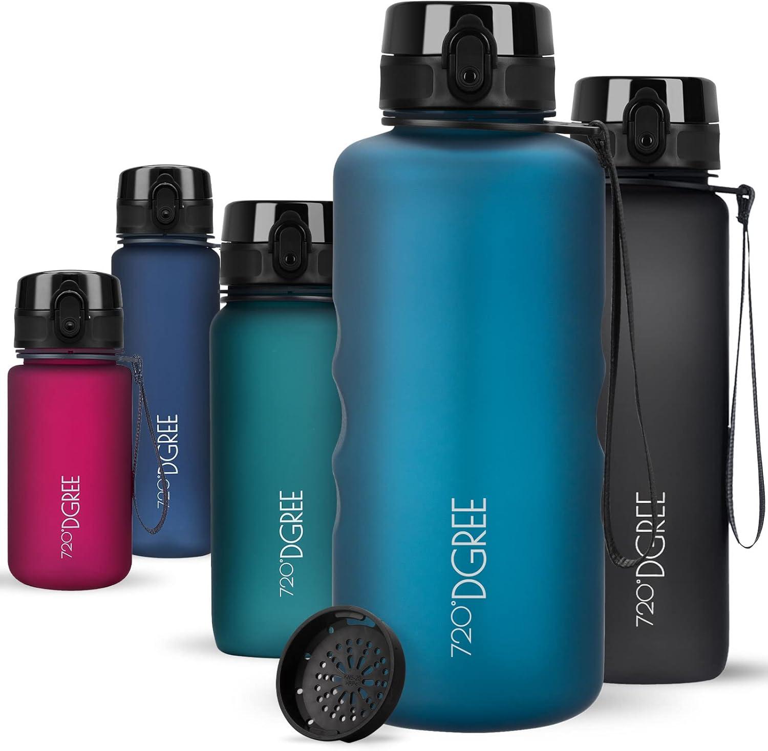 image:image720DGREE Gourde Bouteille dEau uberBottle TamisFruits 350ml 500ml 650ml 1l 15l 2l Sans BPA tanche AntiFuite Rutilisable Lgre Idal pour cole Sport Fitness Gym Travail15 Petrol Blue Bleu Softtouch