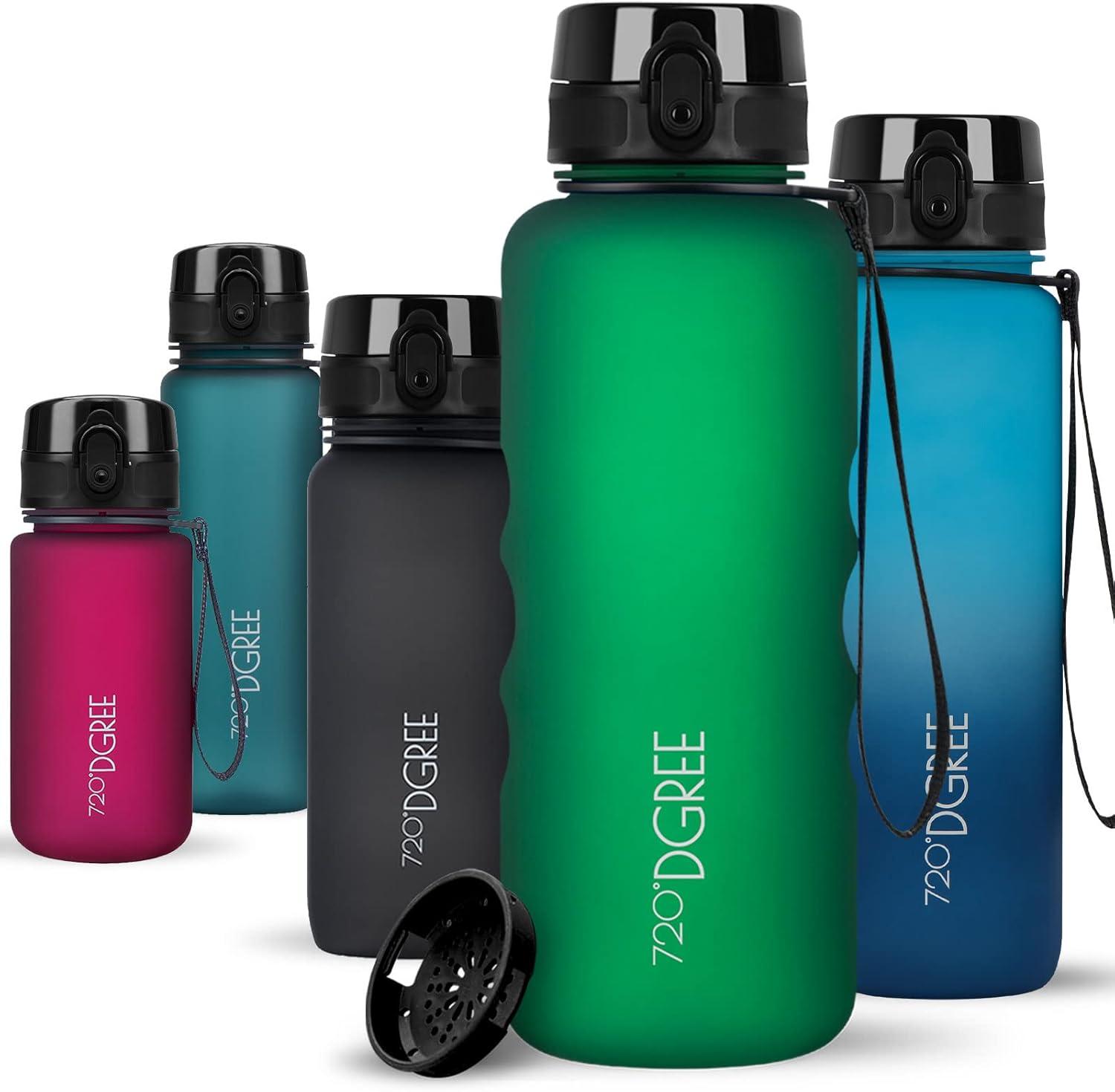 image:image720DGREE Gourde Bouteille dEau uberBottle TamisFruits 350ml 500ml 650ml 1l 15l 2l Sans BPA tanche AntiFuite Rutilisable Lgre Idal pour cole Sport Fitness Gym Travail06 Forest Green Vert Softtouch