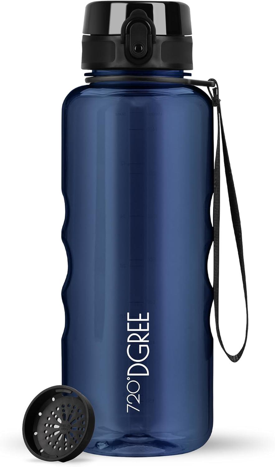 image:image720DGREE Gourde Bouteille dEau uberBottle TamisFruits 350ml 500ml 650ml 1l 15l 2l Sans BPA tanche AntiFuite Rutilisable Lgre Idal pour cole Sport Fitness Gym Travail17 Sapphire Blue Bleu Crystalclear
