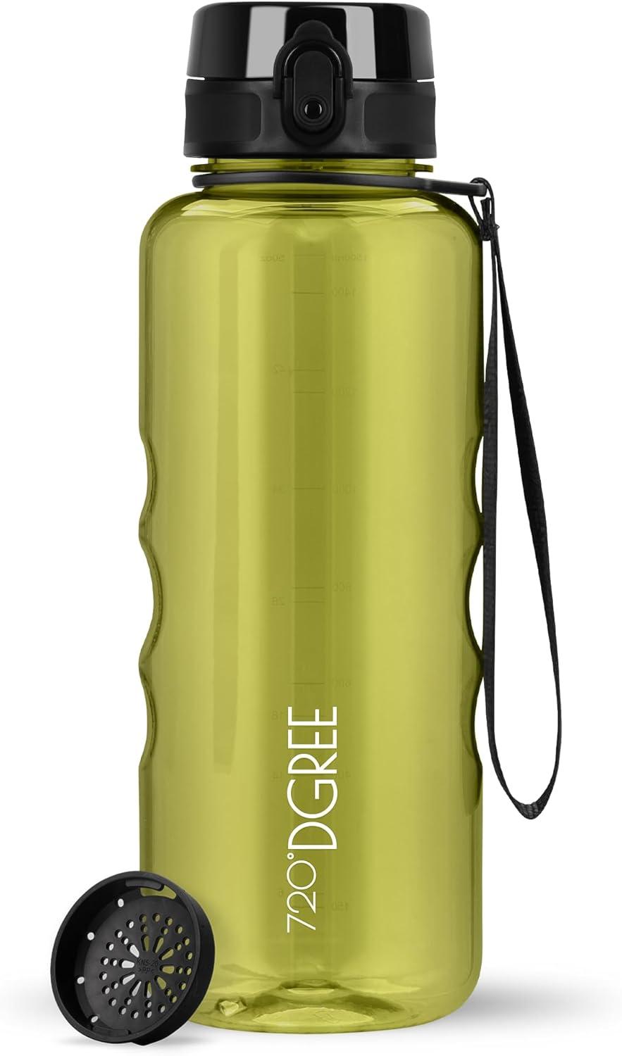 image:image720DGREE Gourde Bouteille dEau uberBottle TamisFruits 350ml 500ml 650ml 1l 15l 2l Sans BPA tanche AntiFuite Rutilisable Lgre Idal pour cole Sport Fitness Gym Travail05 Olive Green Vert Crystalclear