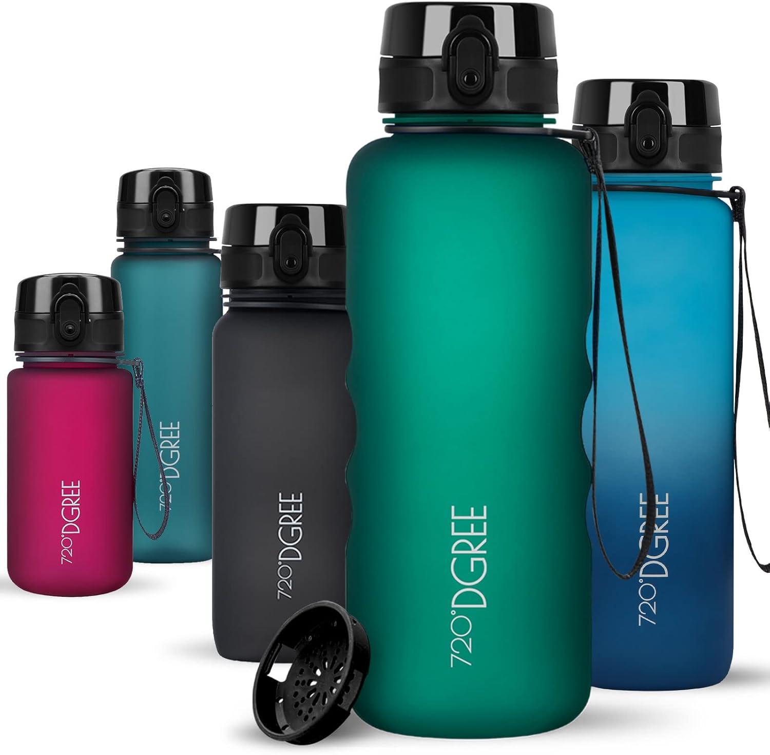 image:image720DGREE Gourde Bouteille dEau uberBottle TamisFruits 350ml 500ml 650ml 1l 15l 2l Sans BPA tanche AntiFuite Rutilisable Lgre Idal pour cole Sport Fitness Gym Travail07 Emerald Green Vert Softtouch