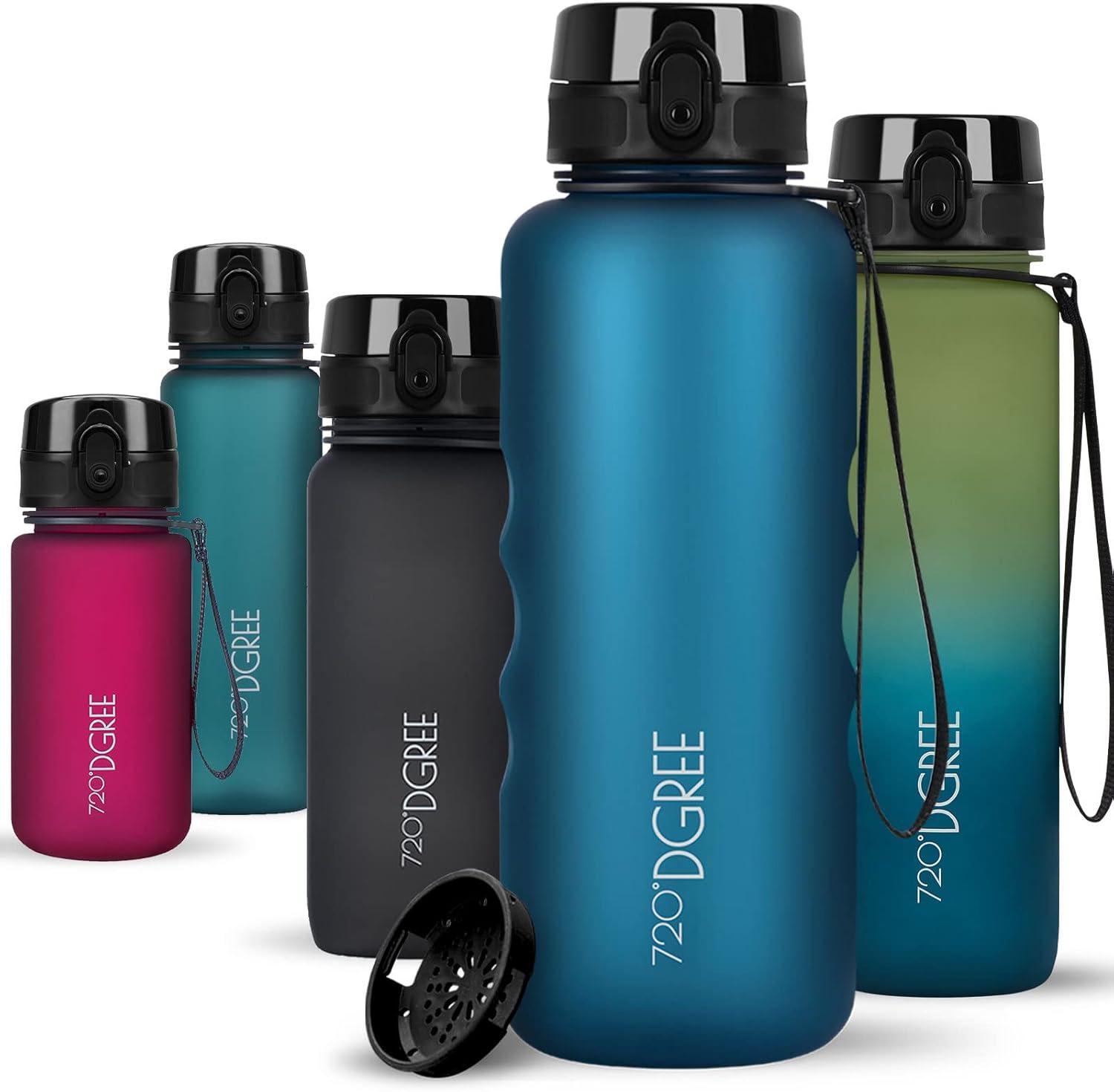 image:image720DGREE Gourde Bouteille dEau uberBottle TamisFruits 350ml 500ml 650ml 1l 15l 2l Sans BPA tanche AntiFuite Rutilisable Lgre Idal pour cole Sport Fitness Gym Travail15 Petrol Blue Bleu Softtouch