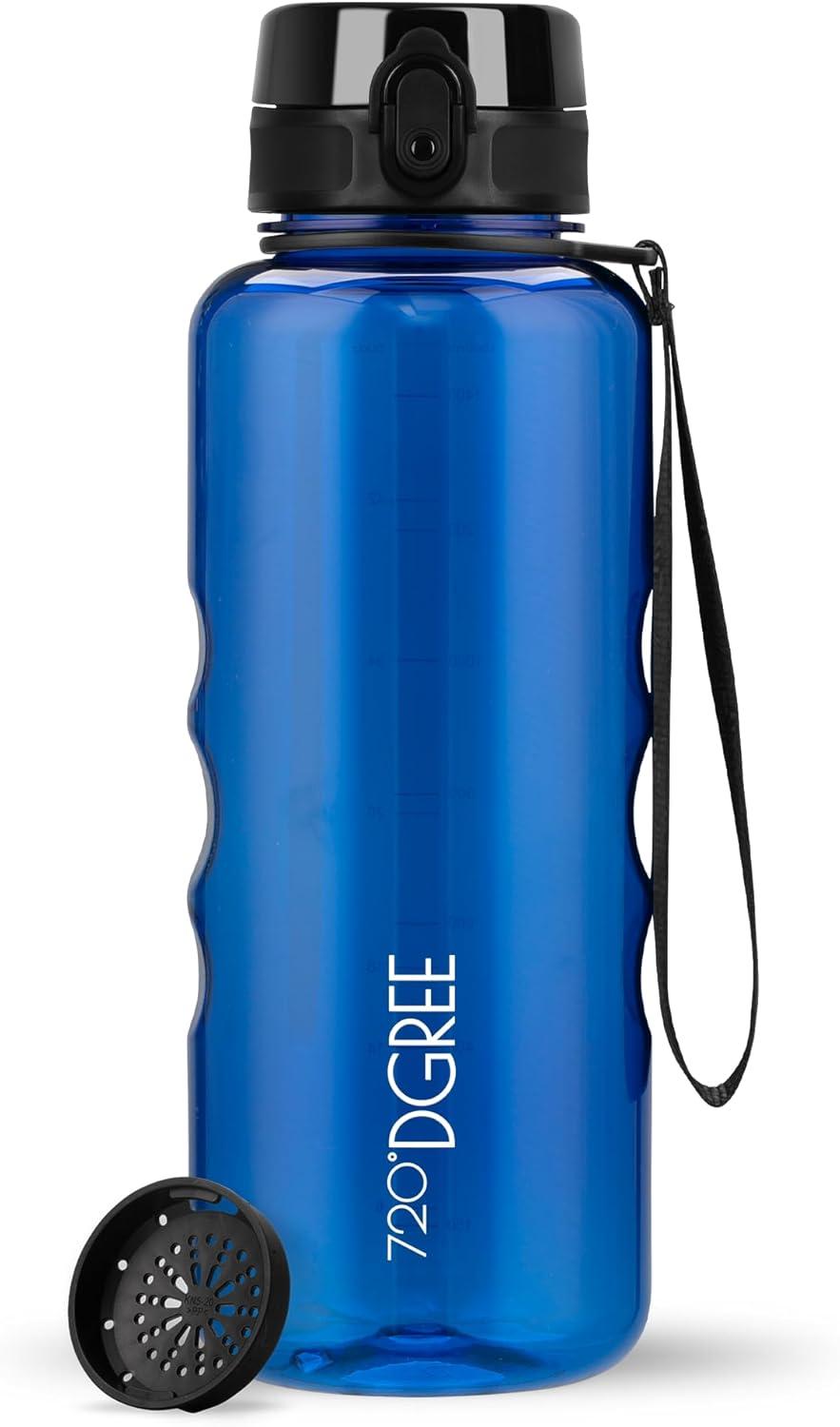 image:image720DGREE Gourde Bouteille dEau uberBottle TamisFruits 350ml 500ml 650ml 1l 15l 2l Sans BPA tanche AntiFuite Rutilisable Lgre Idal pour cole Sport Fitness Gym Travail16 Royal Blue Bleu Crystalclear