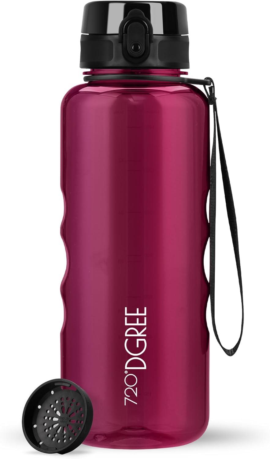 image:image720DGREE Gourde Bouteille dEau uberBottle TamisFruits 350ml 500ml 650ml 1l 15l 2l Sans BPA tanche AntiFuite Rutilisable Lgre Idal pour cole Sport Fitness Gym Travail23 Lavish Plum Prune Crystalclear