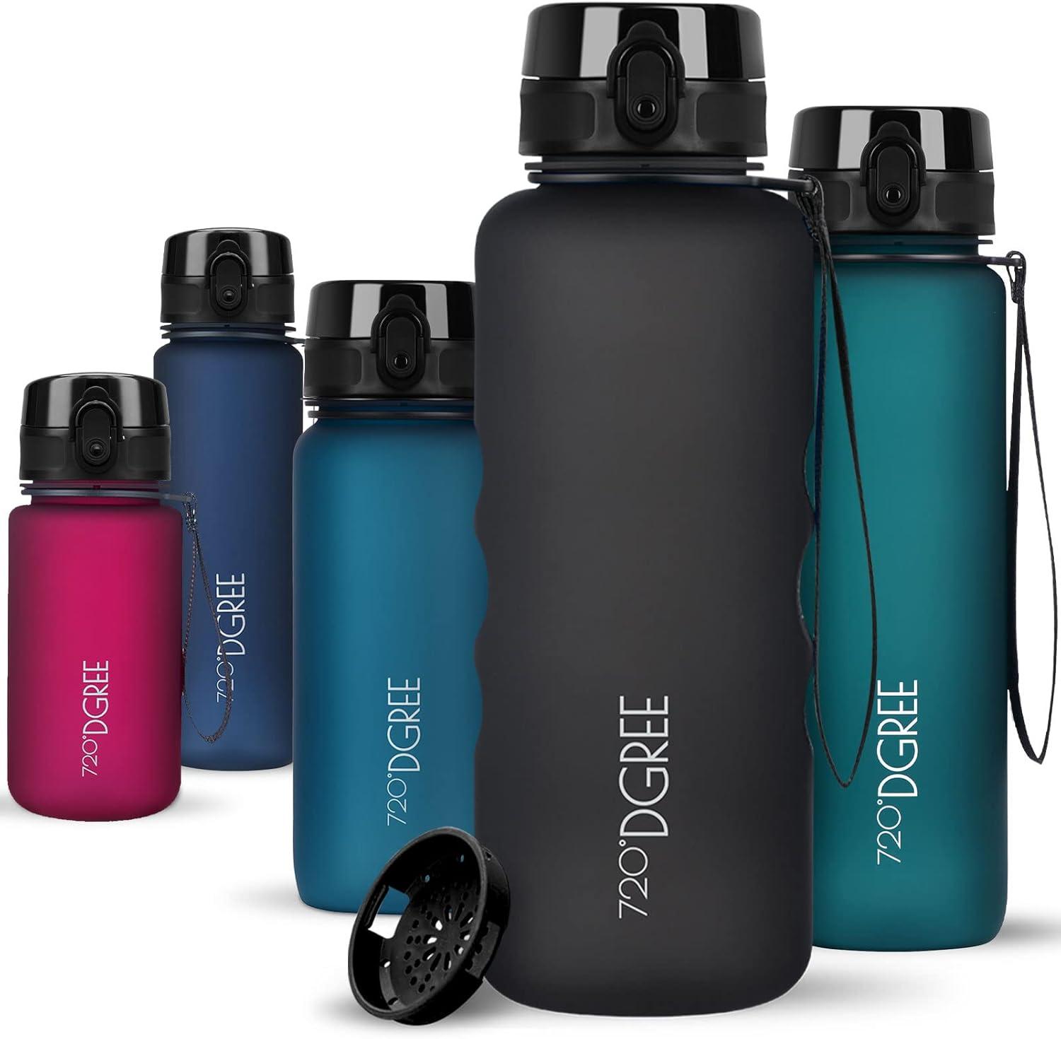 image:image720DGREE Gourde Bouteille dEau uberBottle TamisFruits 350ml 500ml 650ml 1l 15l 2l Sans BPA tanche AntiFuite Rutilisable Lgre Idal pour cole Sport Fitness Gym Travail26 Onyx Black Noir Softtouch