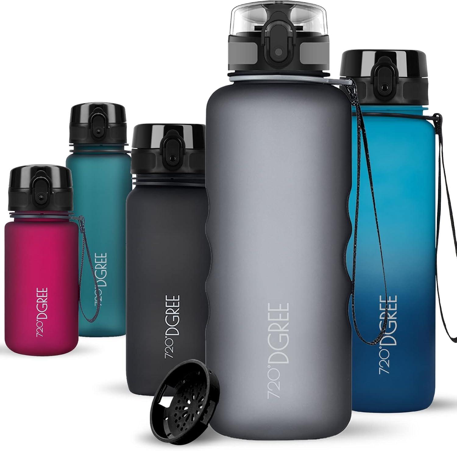 image:image720DGREE Gourde Bouteille dEau uberBottle TamisFruits 350ml 500ml 650ml 1l 15l 2l Sans BPA tanche AntiFuite Rutilisable Lgre Idal pour cole Sport Fitness Gym Travail01 Stone Gray Gris Softtouch
