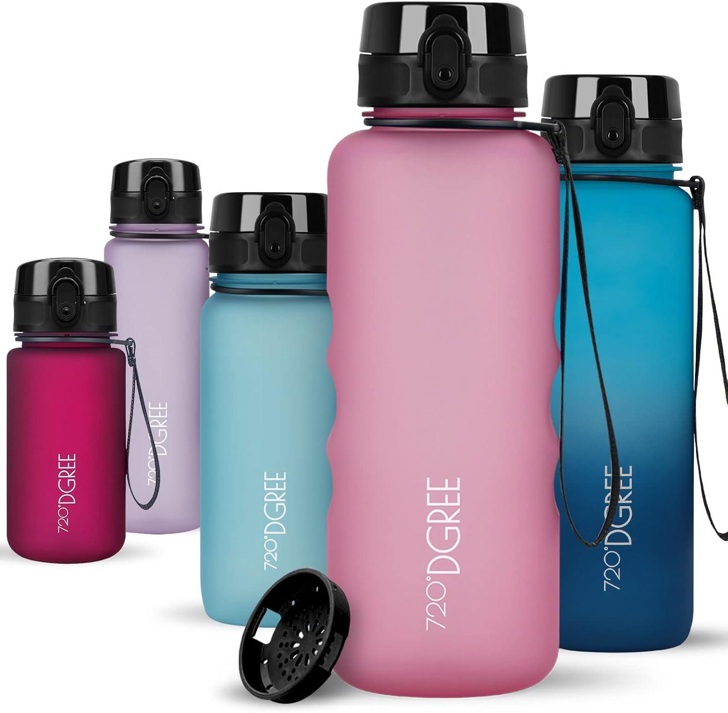 image:image720DGREE Gourde Bouteille dEau uberBottle TamisFruits 350ml 500ml 650ml 1l 15l 2l Sans BPA tanche AntiFuite Rutilisable Lgre Idal pour cole Sport Fitness Gym Travail20 Rose Rose Softtouch