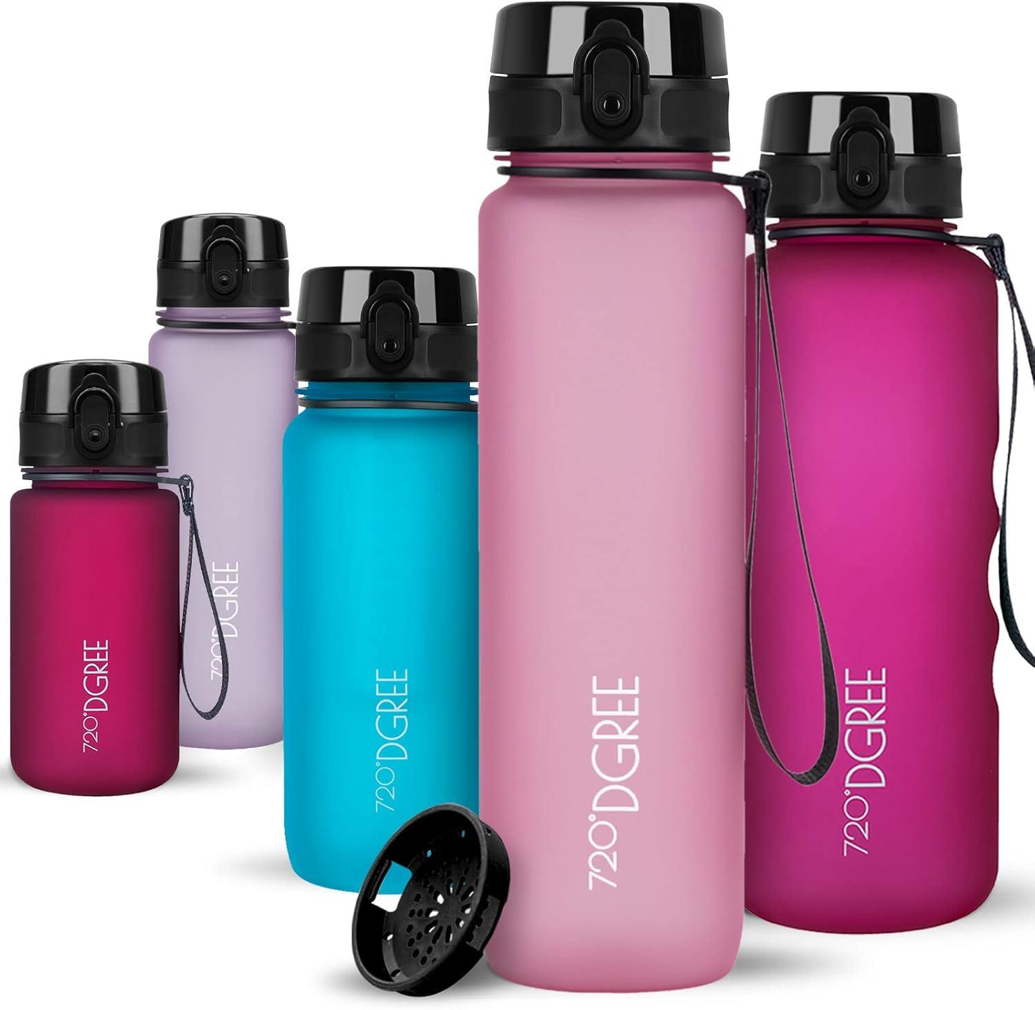 image:image720DGREE Gourde Bouteille dEau uberBottle TamisFruits 350ml 500ml 650ml 1l 15l 2l Sans BPA tanche AntiFuite Rutilisable Lgre Idal pour cole Sport Fitness Gym Travail20 Rose Rose Softtouch