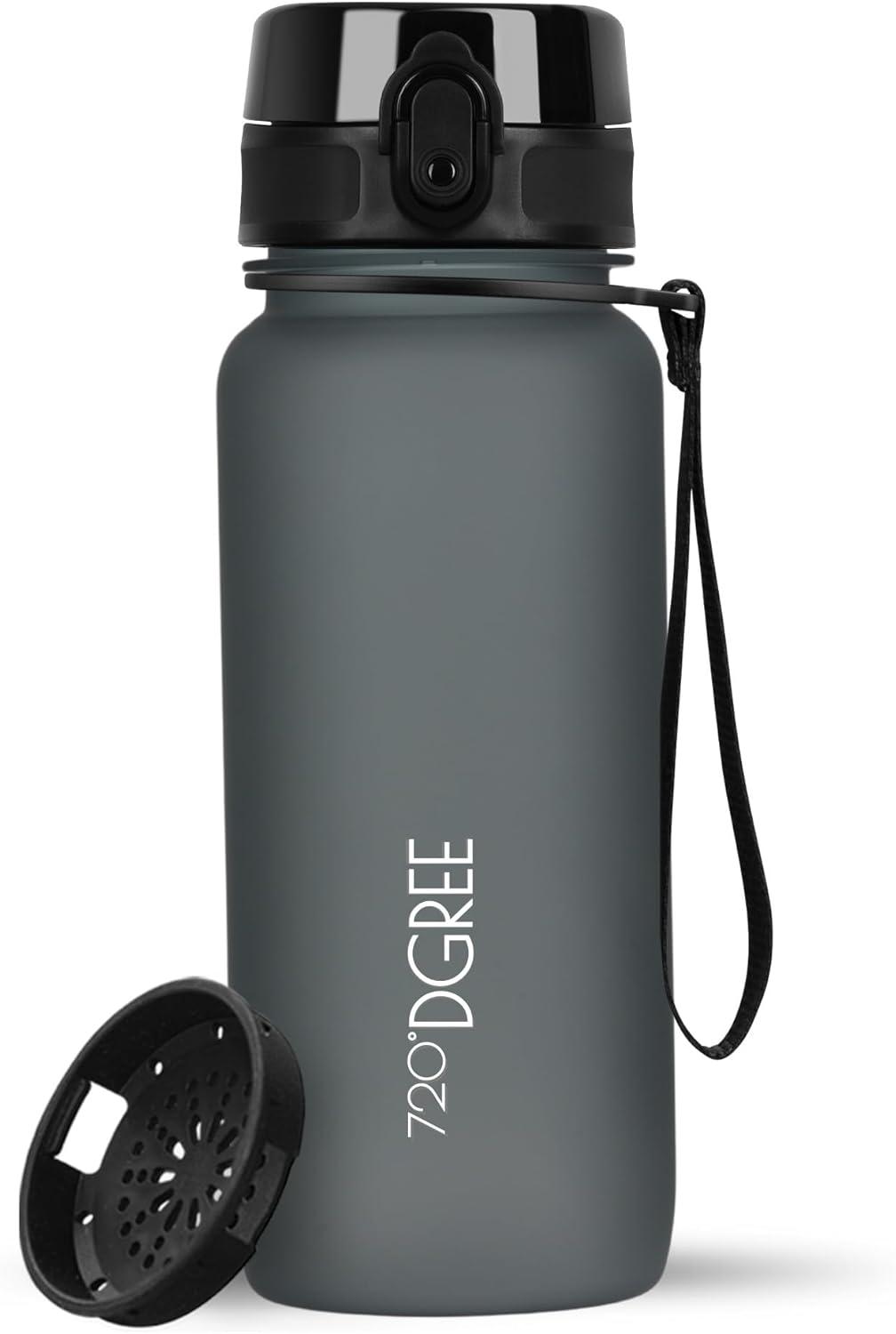 image:image720DGREE Gourde Bouteille dEau uberBottle TamisFruits 350ml 500ml 650ml 1l 15l 2l Sans BPA tanche AntiFuite Rutilisable Lgre Idal pour cole Sport Fitness Gym TravailMidnight Black Noir Softtouch