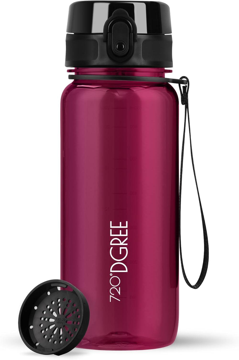 image:image720DGREE Gourde Bouteille dEau uberBottle TamisFruits 350ml 500ml 650ml 1l 15l 2l Sans BPA tanche AntiFuite Rutilisable Lgre Idal pour cole Sport Fitness Gym Travail23 Lavish Plum Prune Crystalclear