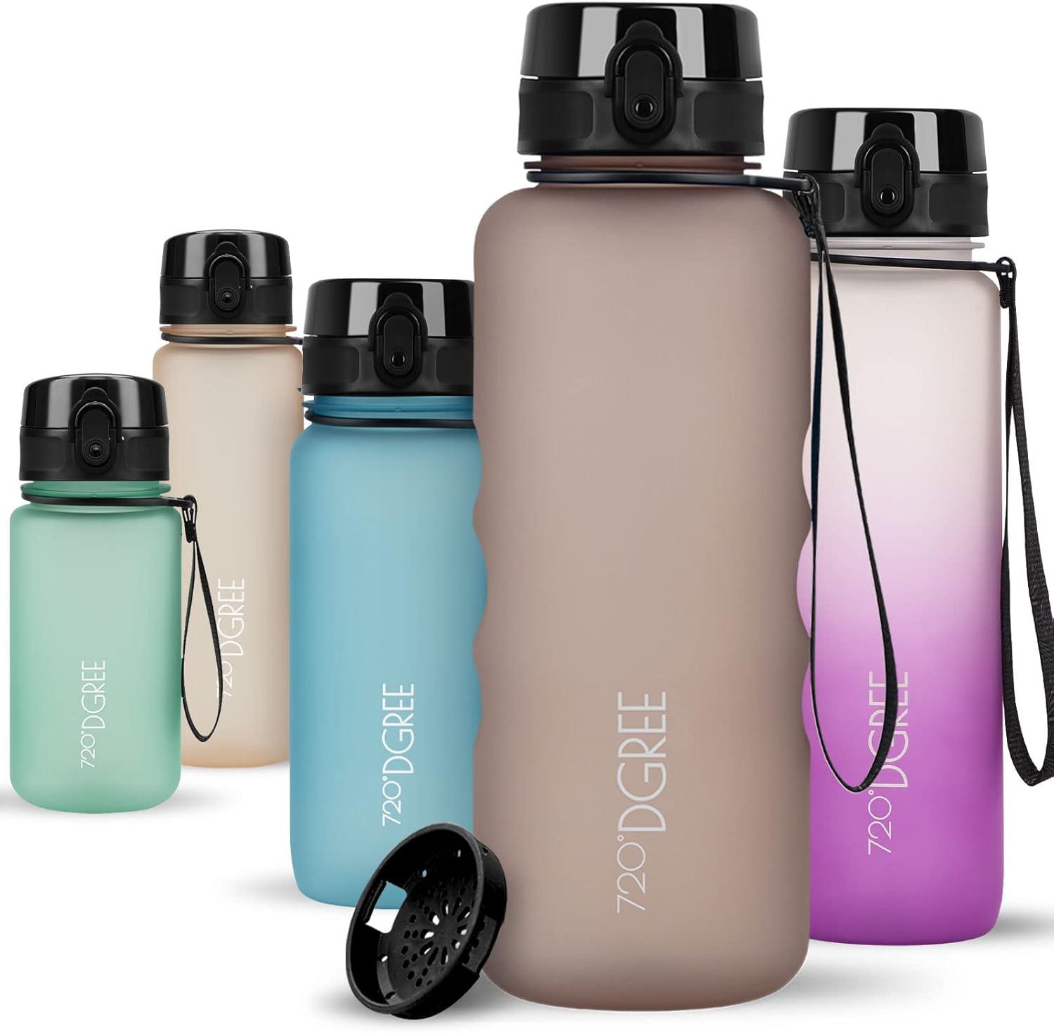 image:image720DGREE Gourde Bouteille dEau uberBottle TamisFruits 350ml 500ml 650ml 1l 15l 2l Sans BPA tanche AntiFuite Rutilisable Lgre Idal pour cole Sport Fitness Gym TravailNougat Brown Marron Softtouch